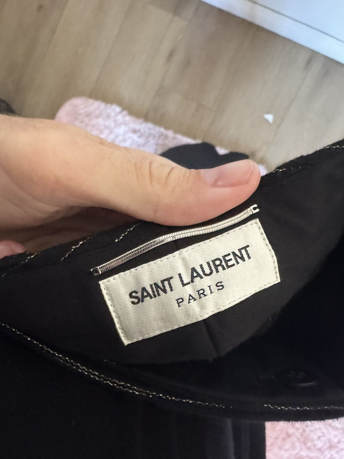 Saint Laurent Paris Gold Pinstripe Lurex Trousers Size US 32 / EU 48 - 4 Thumbnail