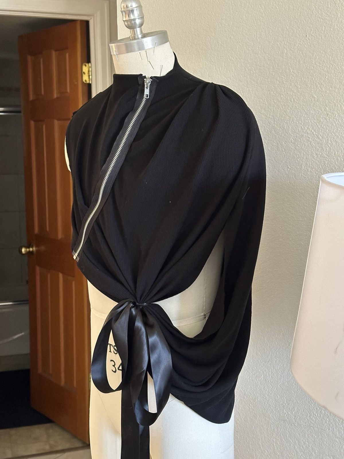 Other Draped Bow Zipper Top Size L / US 10 / IT 46 - 3 Thumbnail
