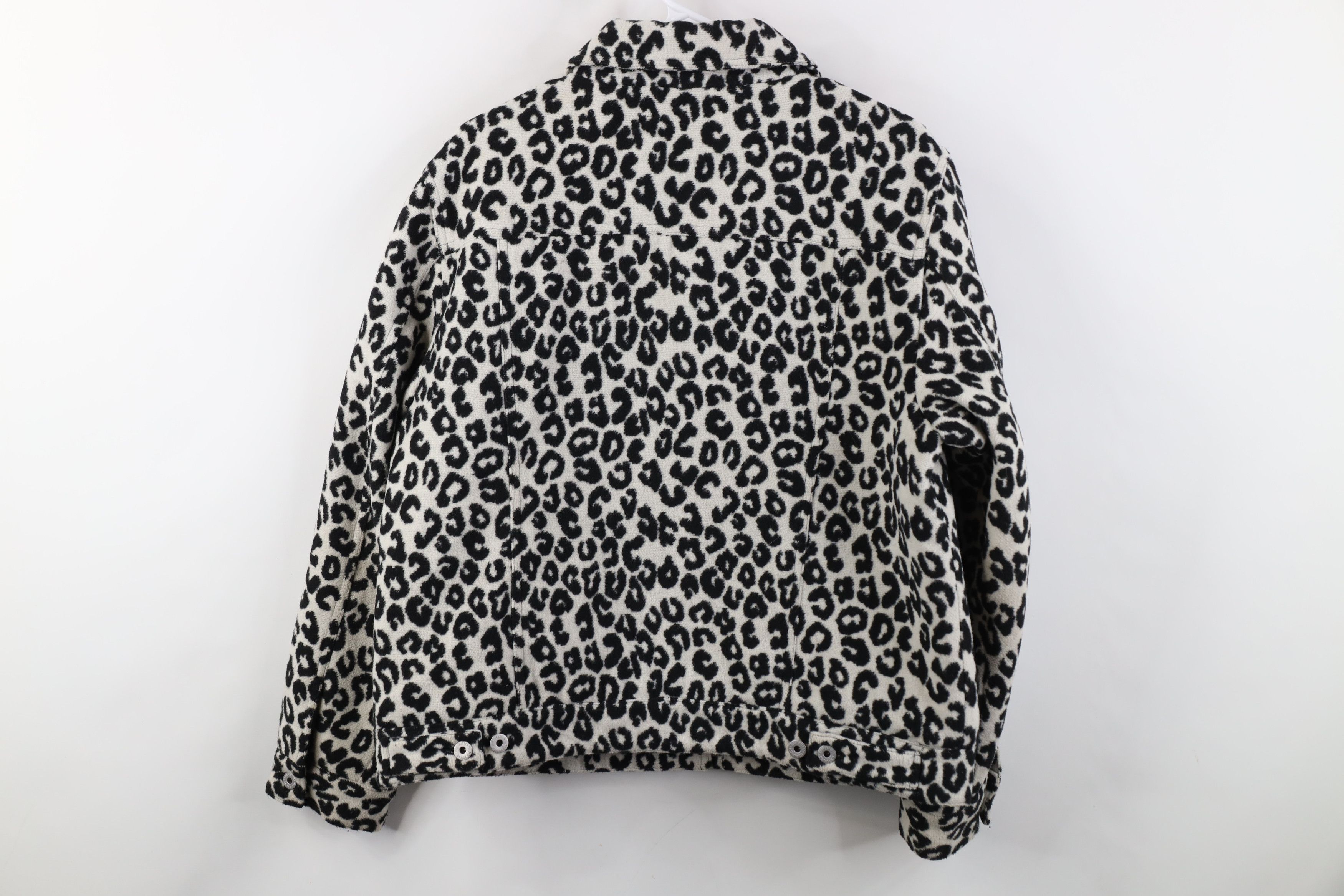 Levi's Vintage Y2K Levis Cheetah Quilted Fleece Trucker Jacket Size L / US 10 / IT 46 - 13 Thumbnail