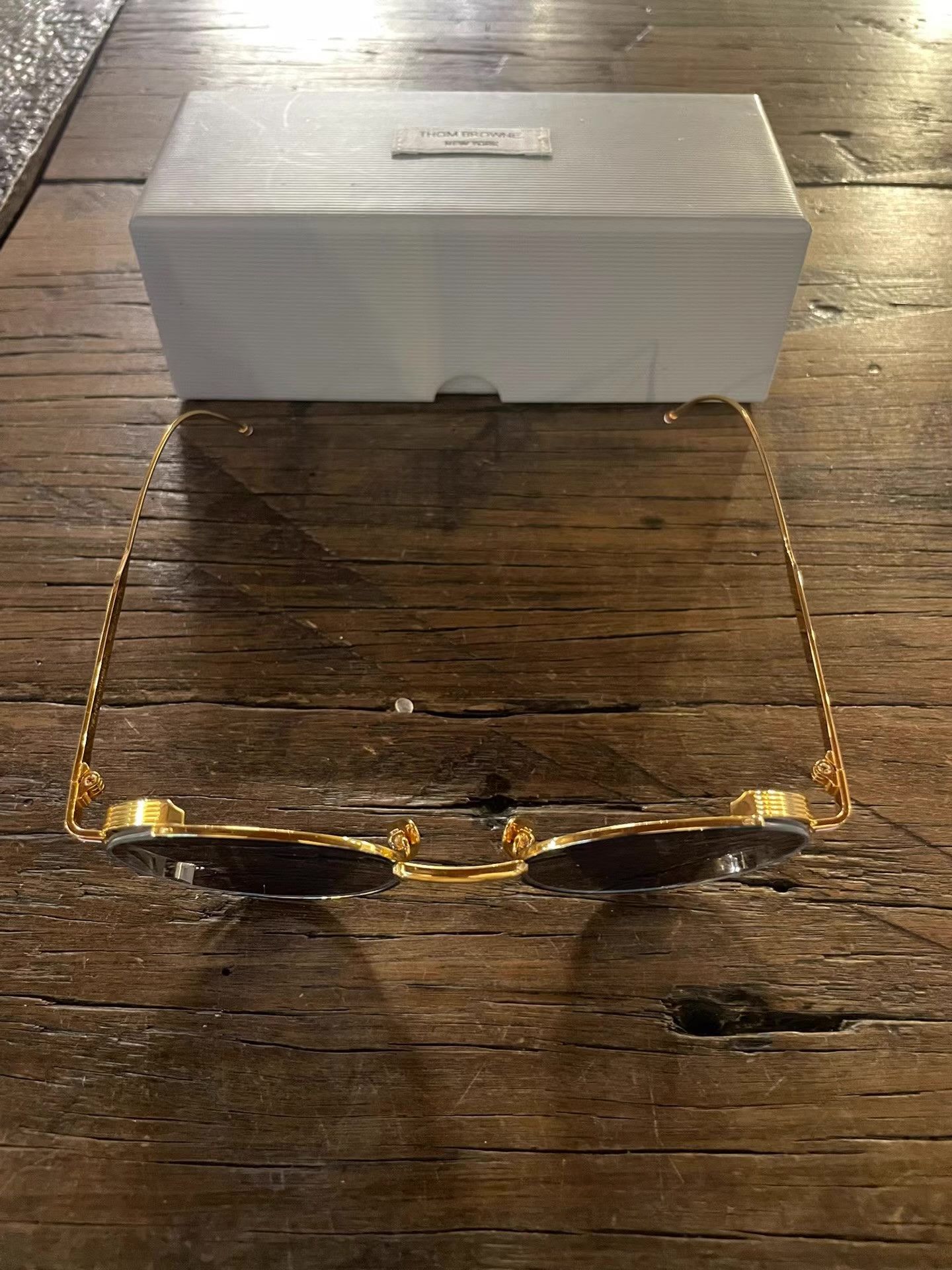 Thom Browne Thom Browne 18K gold plated frame navy blue enamel Ｑ25 Size ONE SIZE - 4 Thumbnail