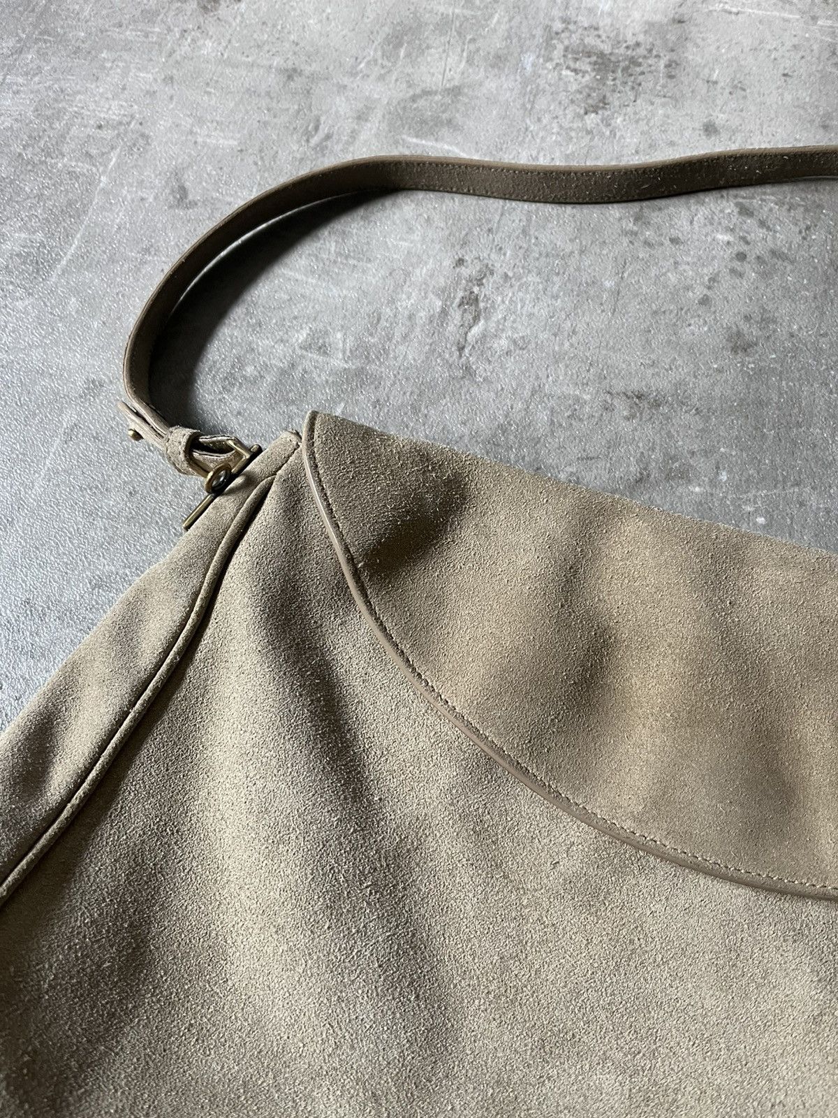 Jil Sander Vintage Jil Sander suede shoulder bag khaki green Size ONE SIZE - 4 Thumbnail