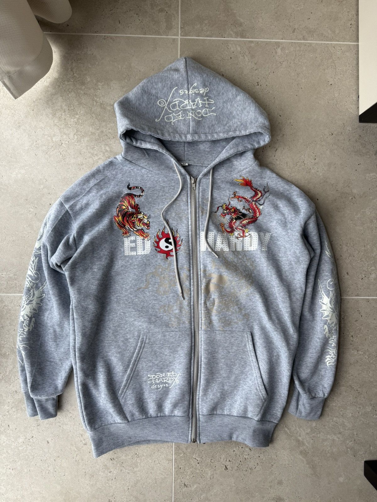 Ed Hardy Rare Vintage Ed Hardy Hoodie by Christian Audigier Size US M / EU 48-50 / 2 - 1 Thumbnail