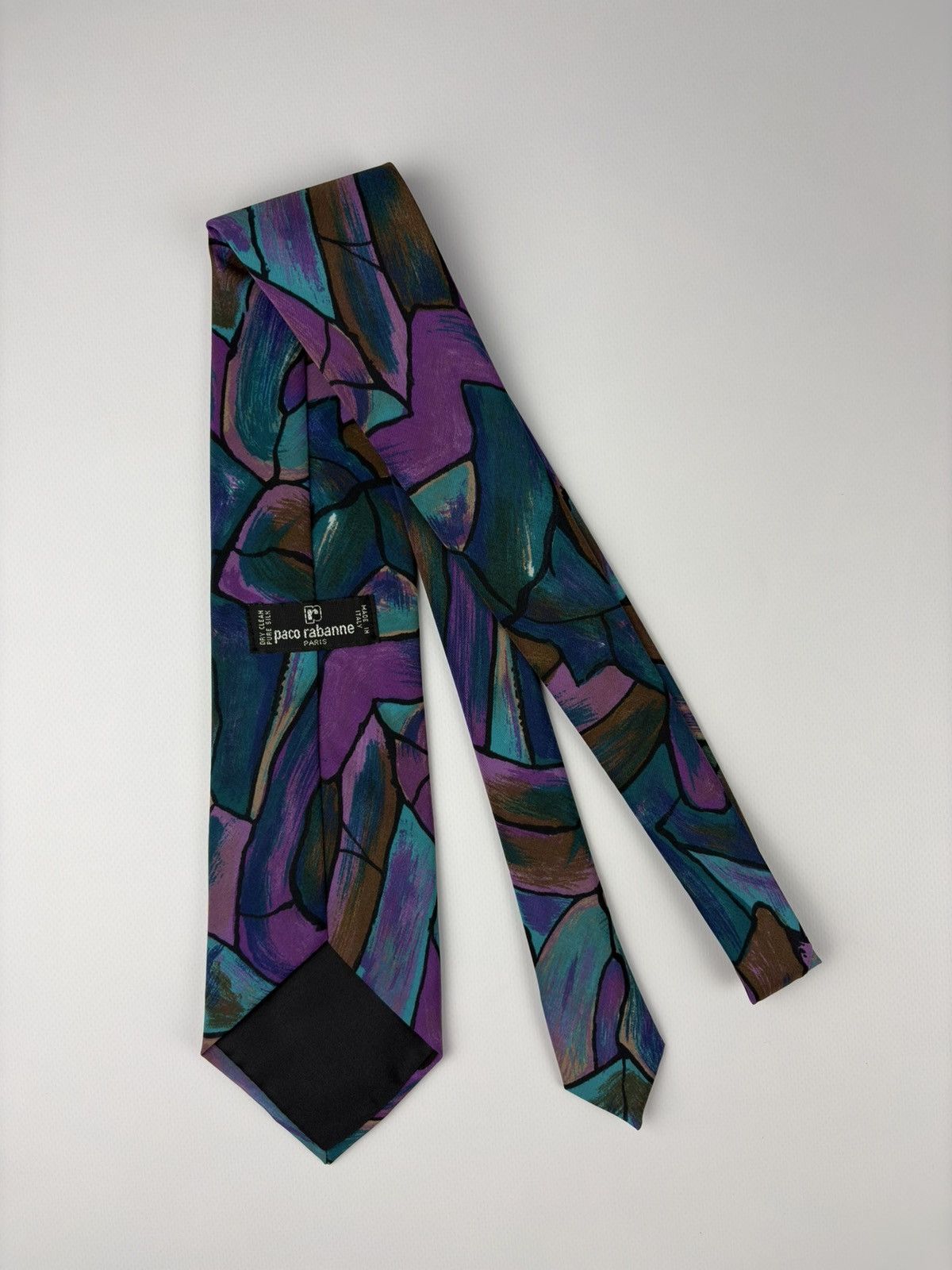 Other Paco Rabanne Vintage Abstraction Silk Tie Size ONE SIZE - 2 Thumbnail
