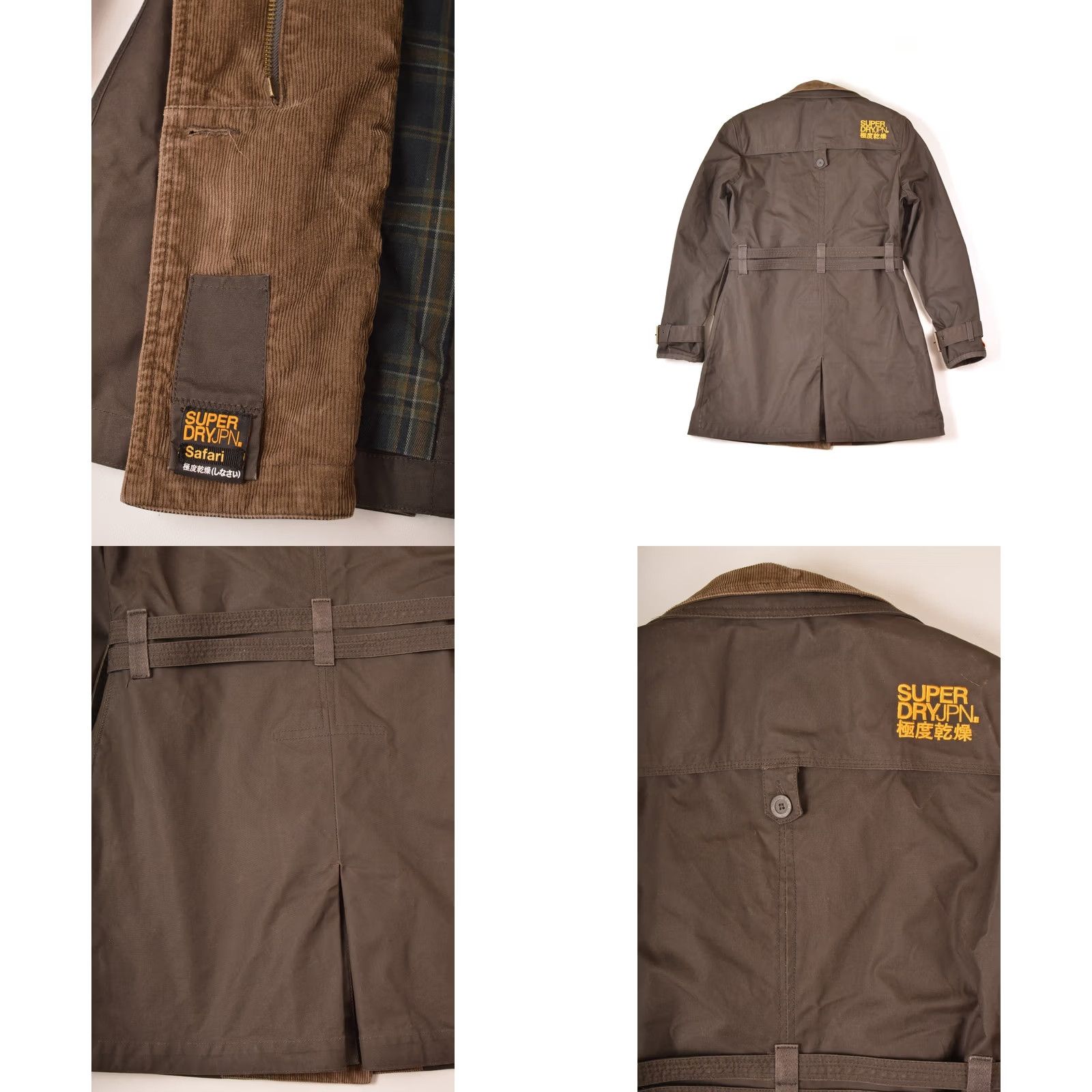 Superdry VINTAGE Superdry Safari Mac Womens Wax Coat Jacket L Brown Trench Coat Cotton Coat Womens L Brown Size L / US 10 / IT 46 - 8 Thumbnail