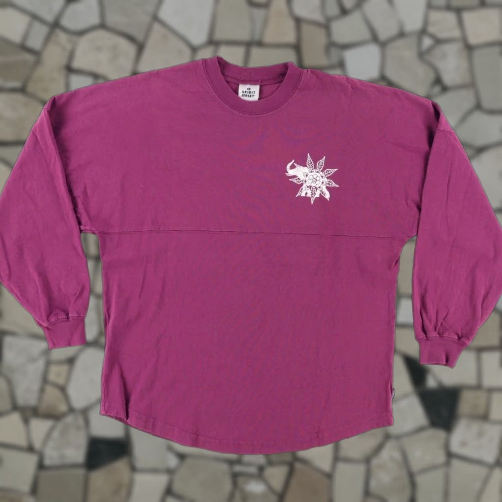 ESPIRIT Spirit Jersey Busch Gardens Elephant Solid Long Sleeve T-Shirt Purple Women's S Shirt Size S / US 4 / IT 40 - 1 Thumbnail