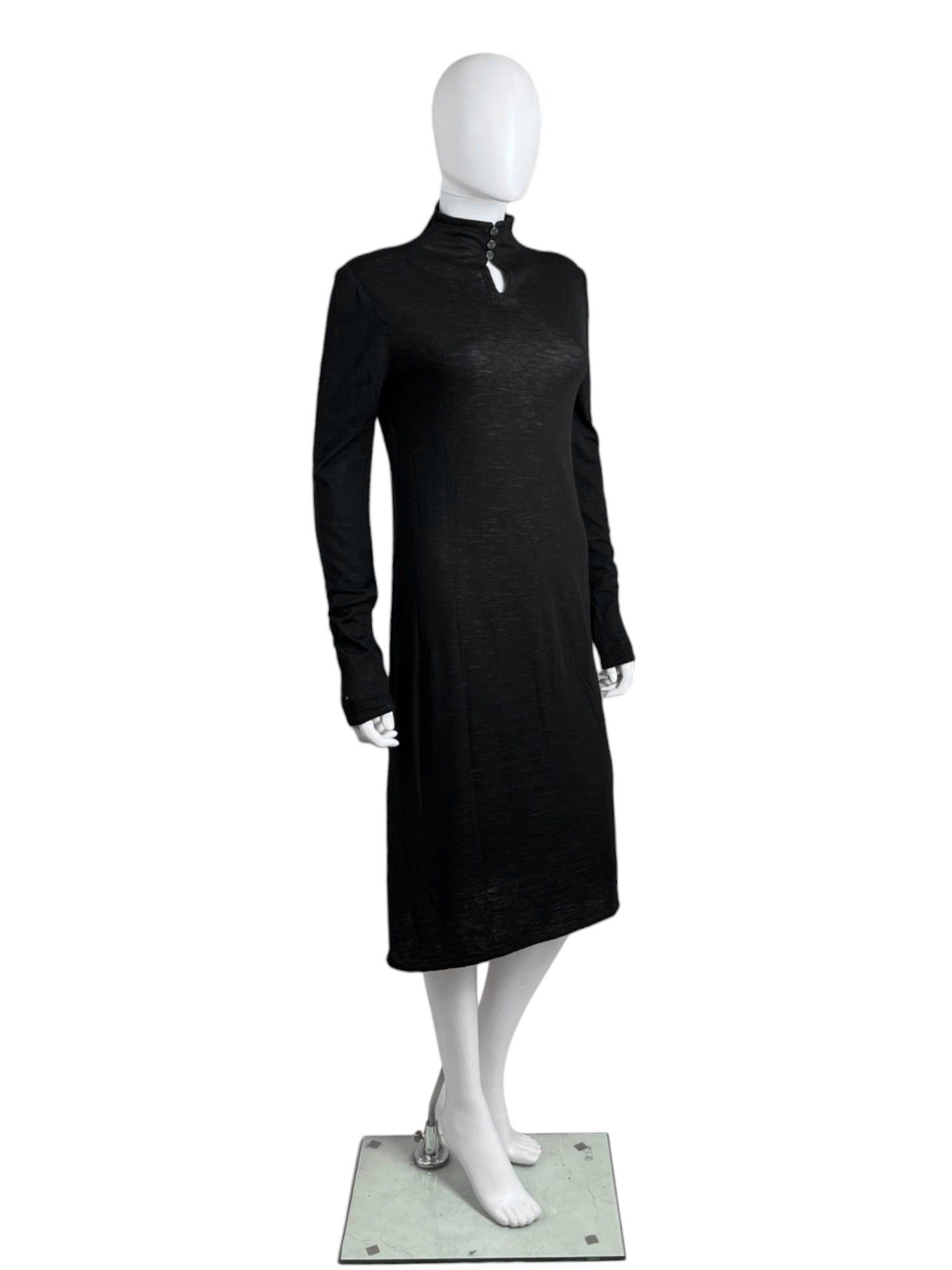 Chanel 1980's Black Turtlenecked Longsleeves Dress Size M / US 6-8 / IT 42-44 - 2 Thumbnail