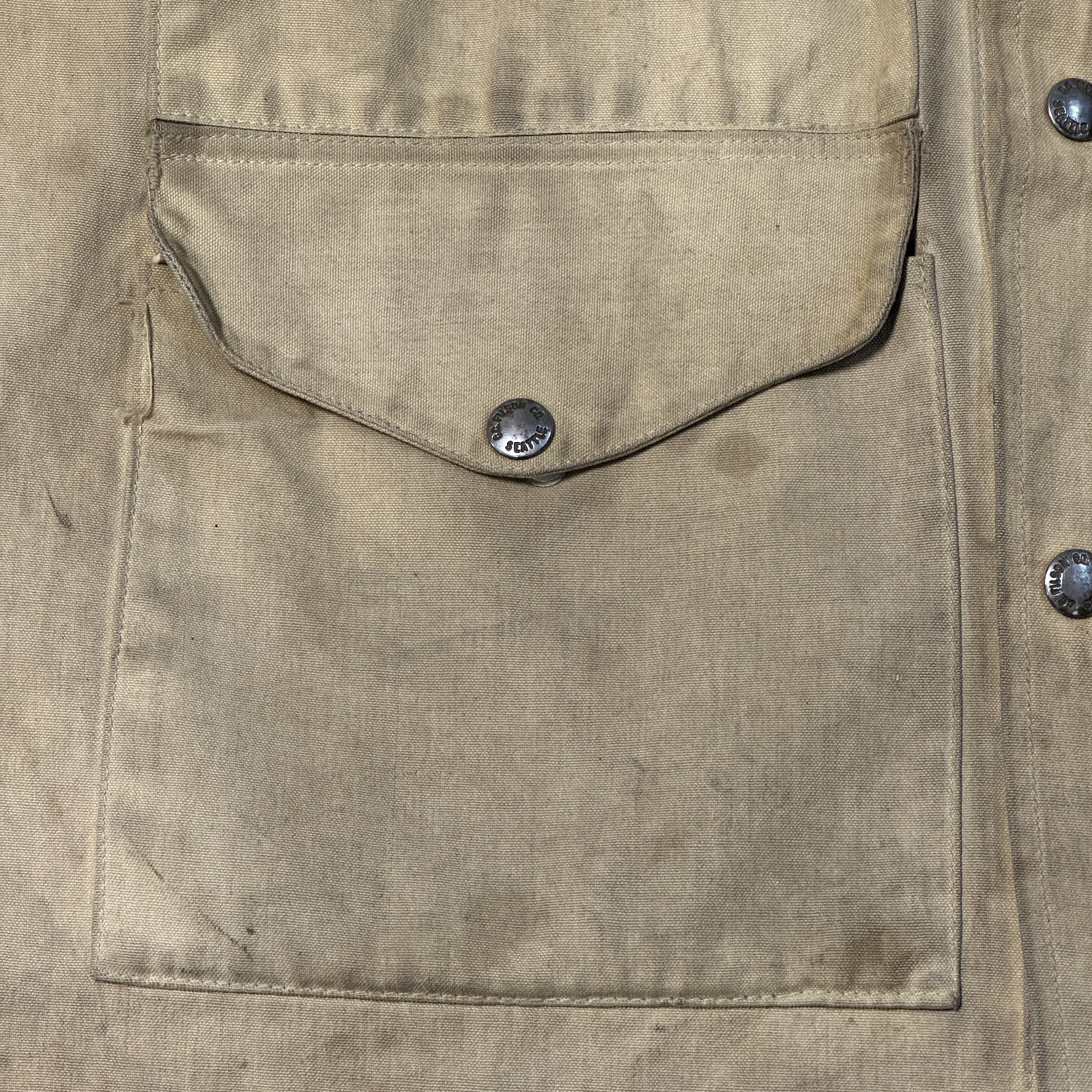 Filson Vintage Filson Tan Canvas Work Jacket Size Large 60s Hunting Cruiser Mackinaw Size US L / EU 52-54 / 3 - 7 Thumbnail