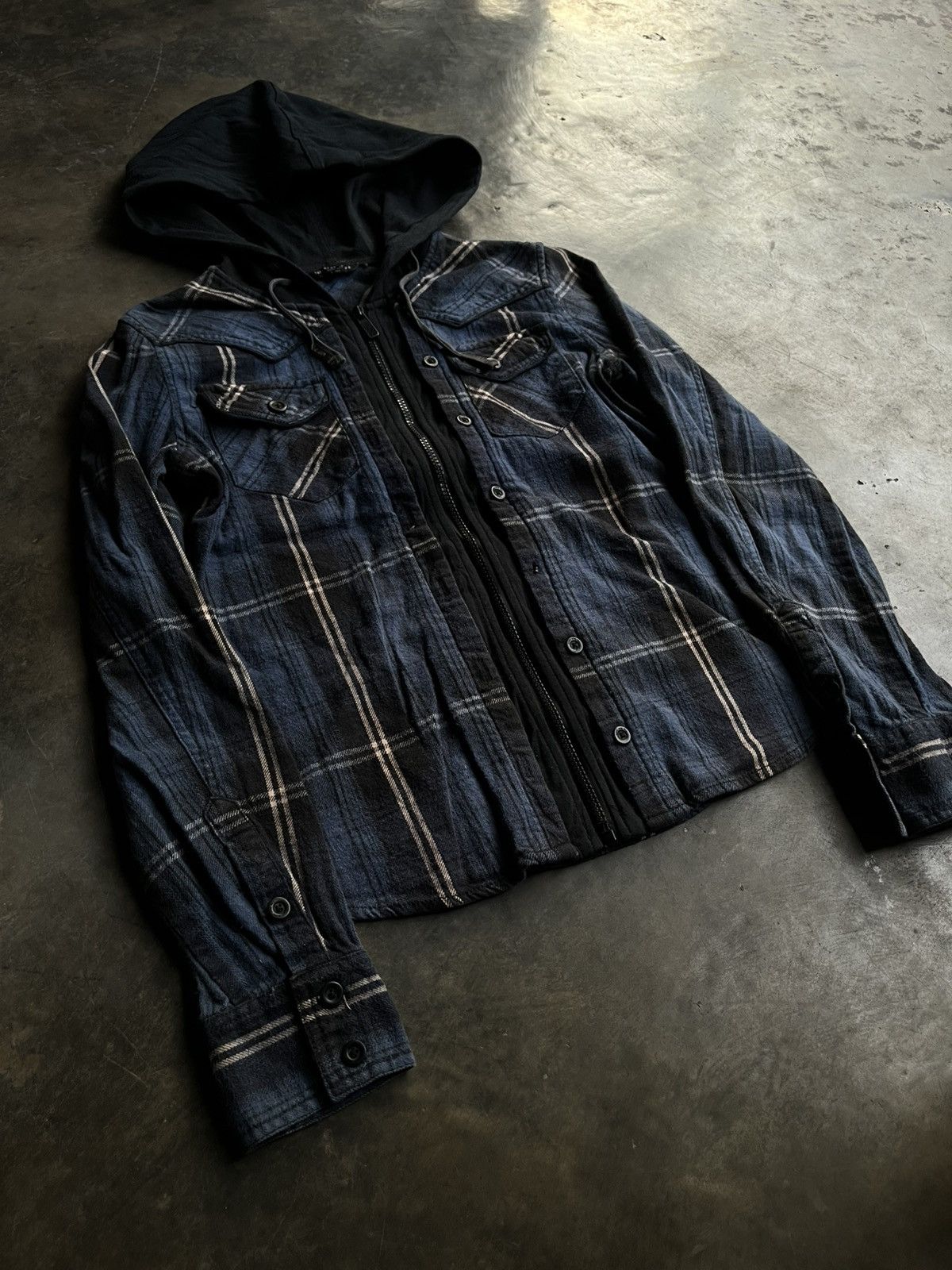14th Addiction JAPANESE DOUBLE LAYER HOODIE SHIRTS FLANEL VKEI PUNK STYLE Size US S / EU 44-46 / 1 - 4 Thumbnail