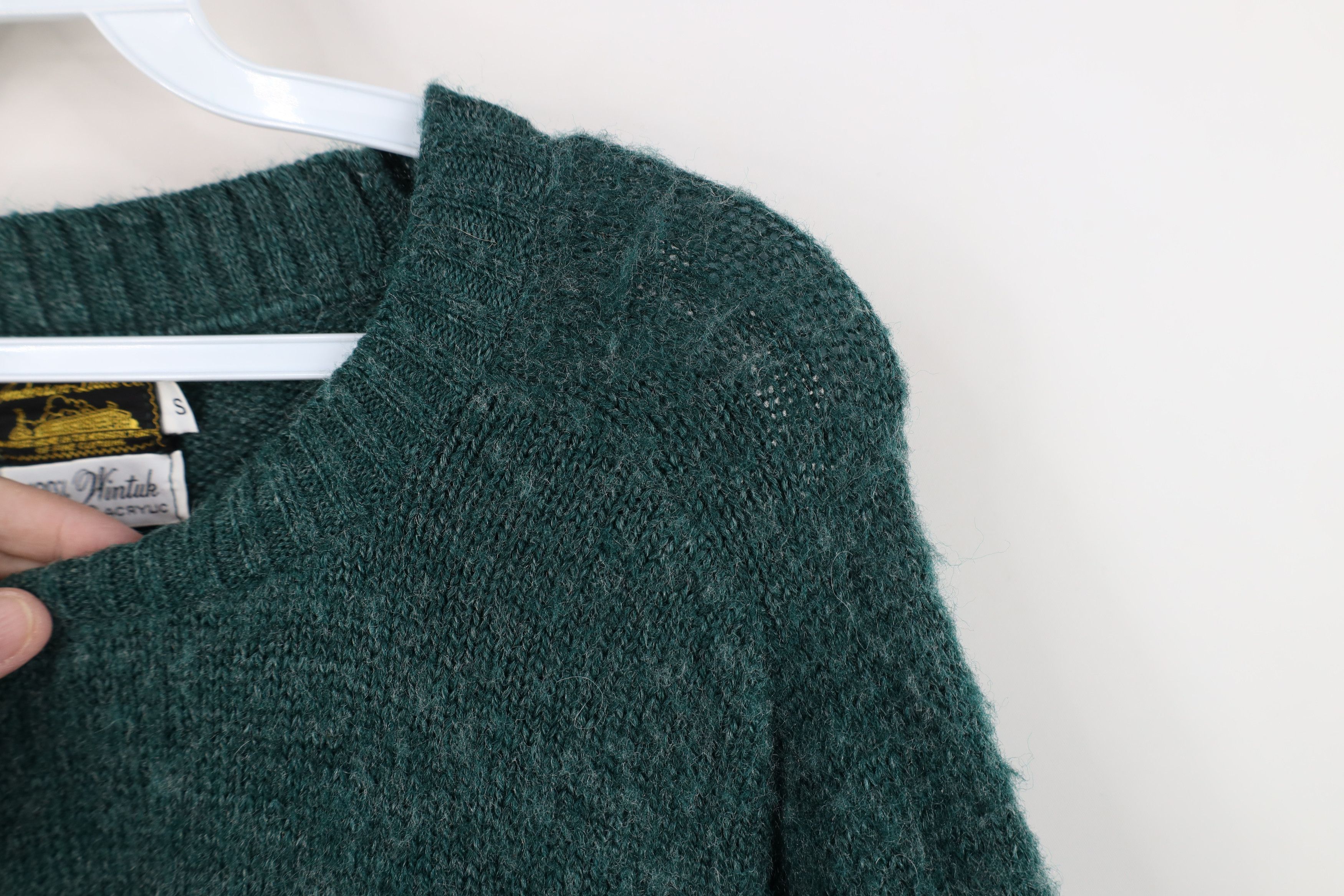 Vintage Vintage 60s 70s Streetwear Crewneck Sweater Green USA Size US S / EU 44-46 / 1 - 5 Thumbnail