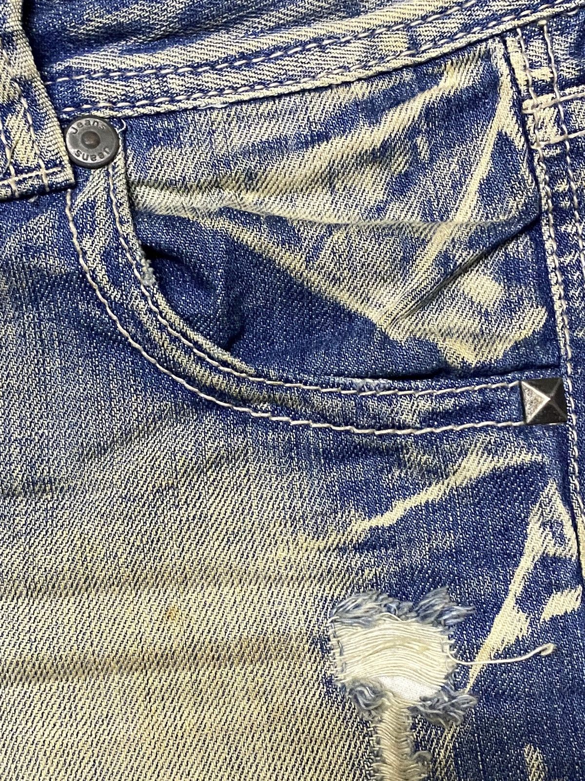 Hysteric Glamour Vintage Japanese Brands Blue Faded Wash Distressed Jeans Size US 29 - 11 Thumbnail
