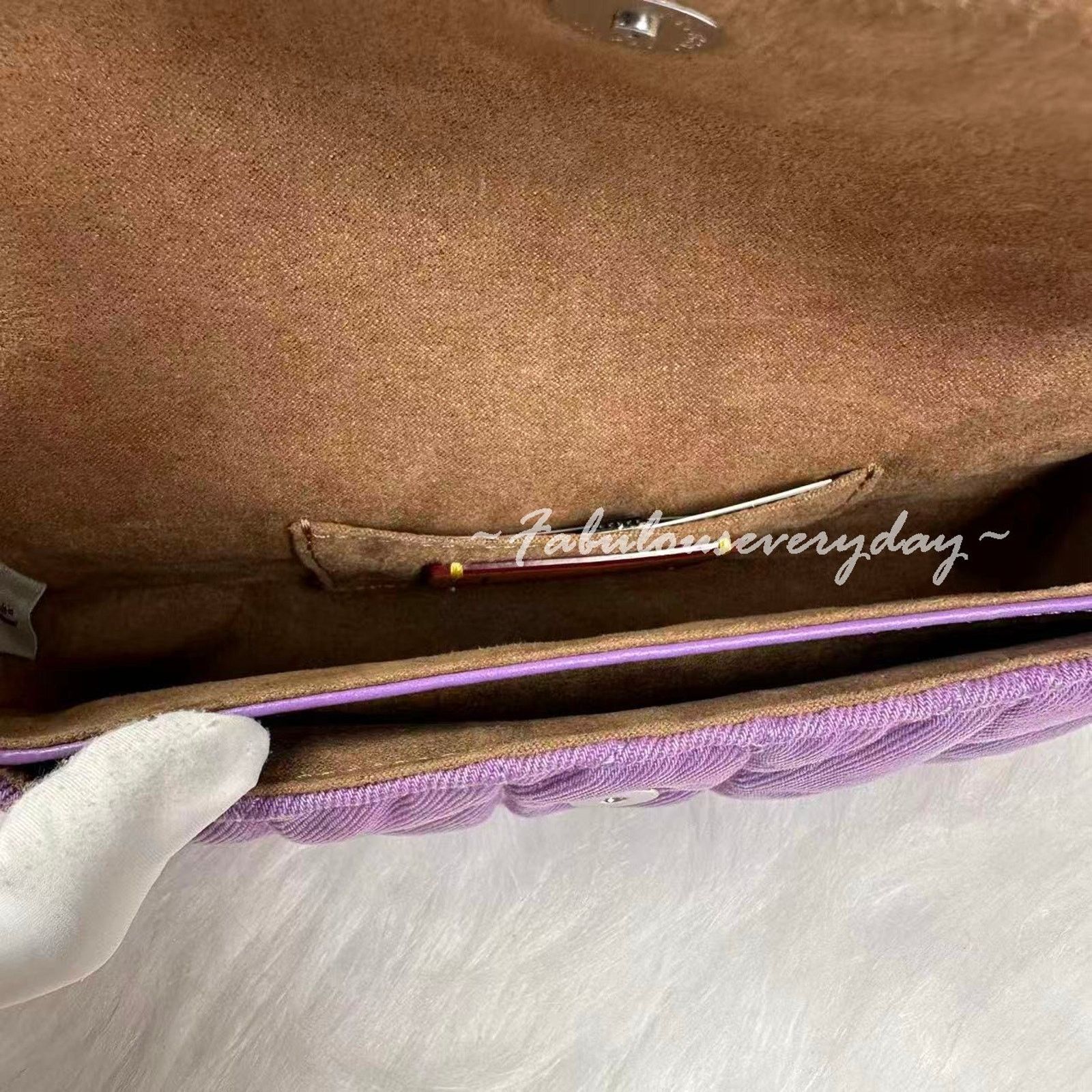 Coach Coach Hailey Flap Shoulder xbody Quilted Denim/Silver/Iris Size ONE SIZE - 7 Thumbnail