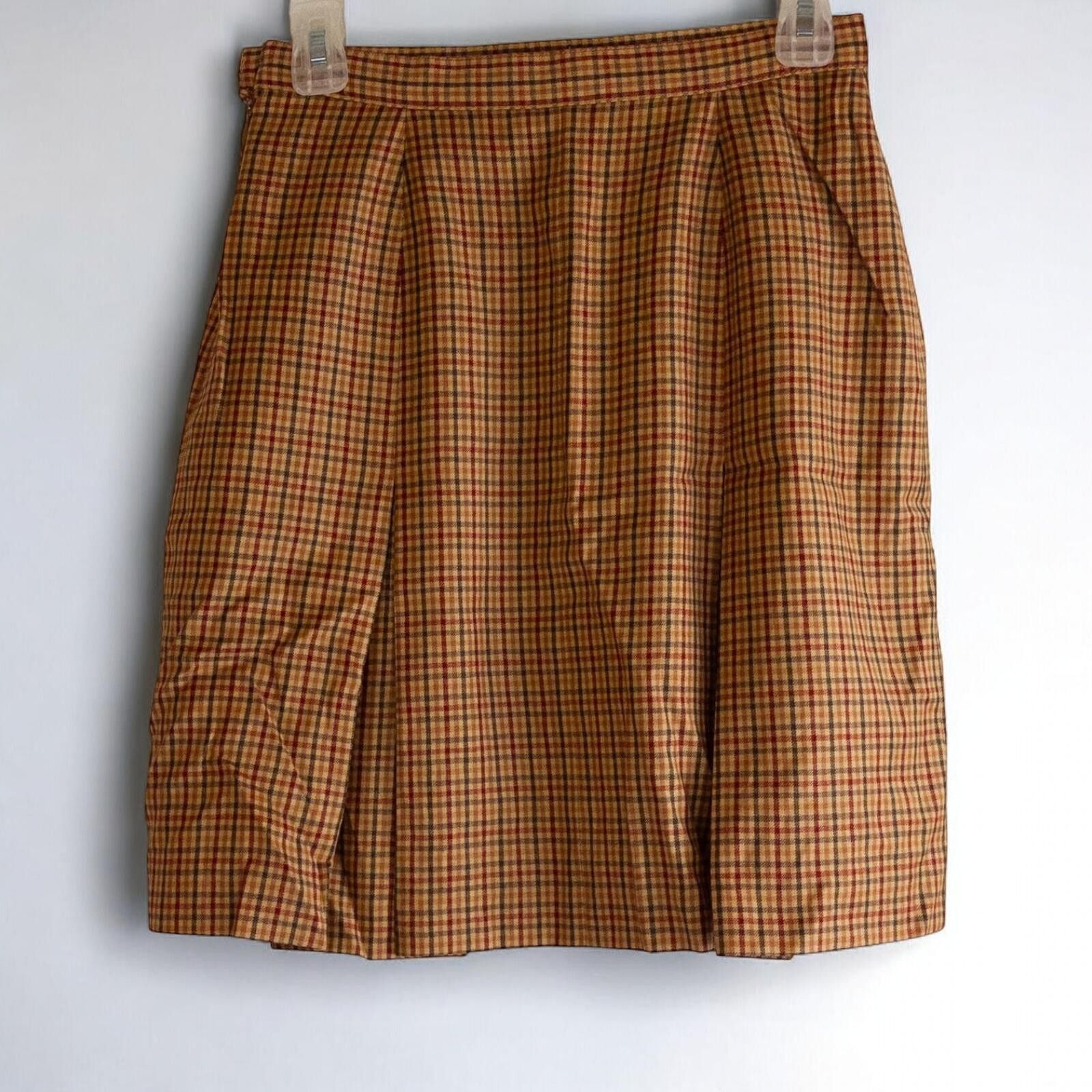 Other Laura Ashley Orange Red Plaid Skirt Womens Small / Medium Size 32" / US 10 / IT 46 - 2 Thumbnail