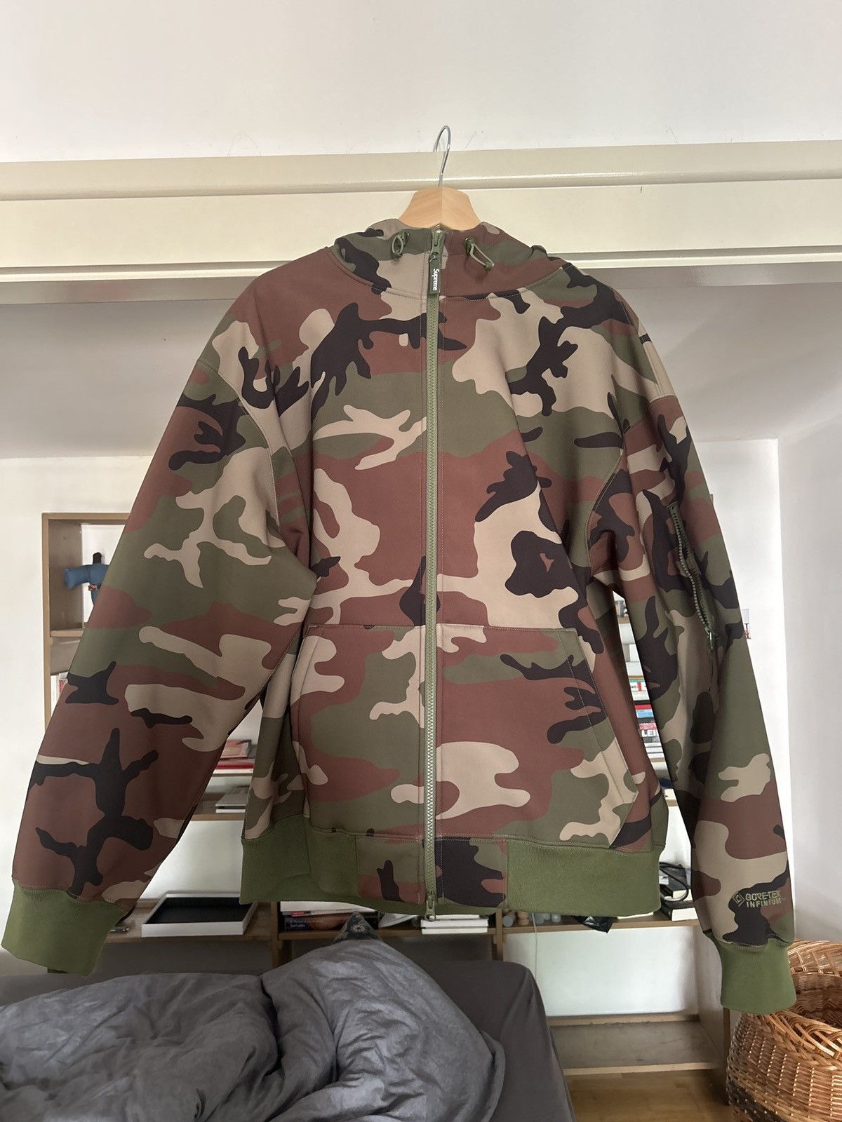 Image of Supreme Camo Goretex Hoodie, Men's (Size XL)