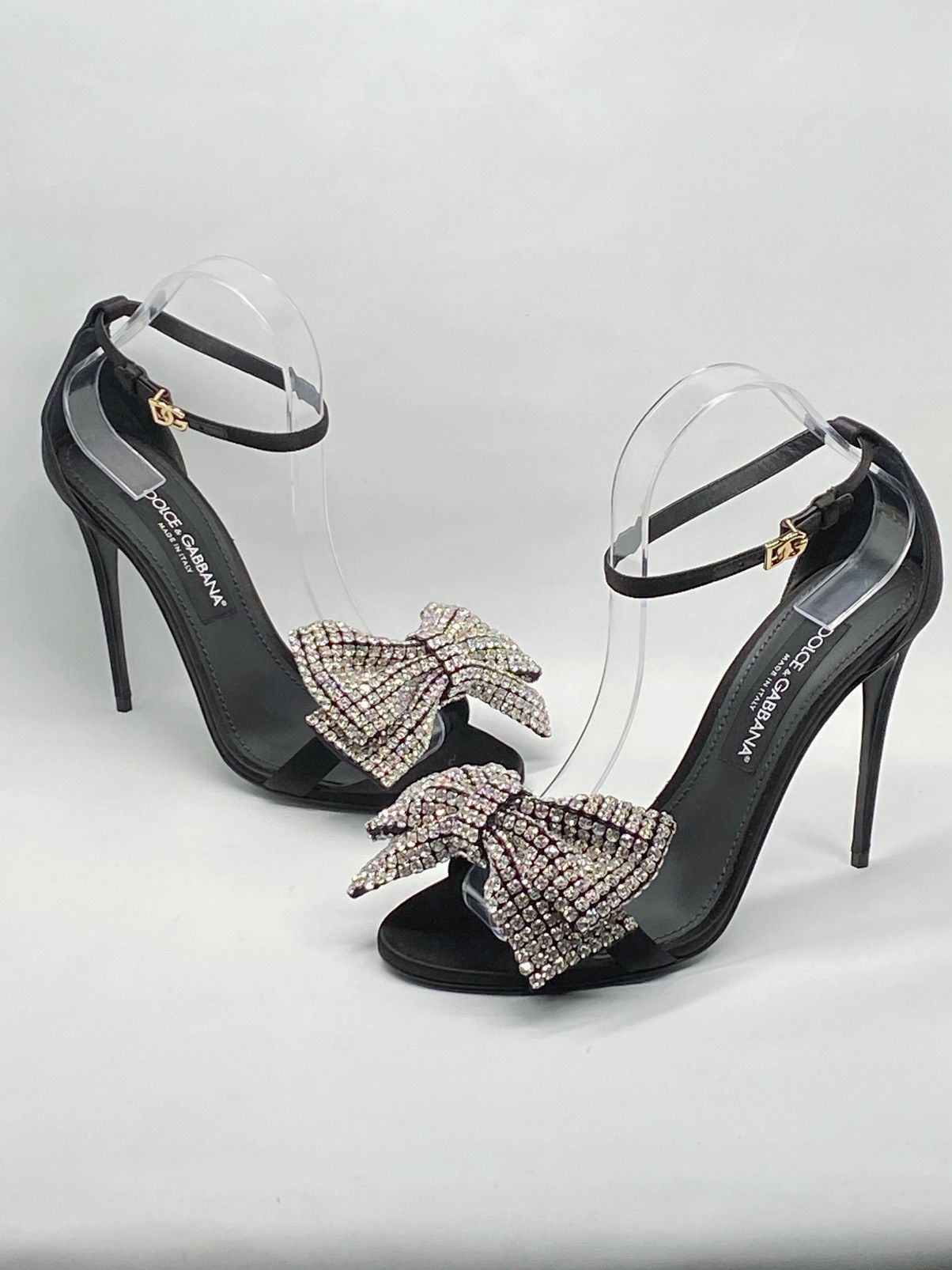 Dolce & Gabbana Dolce&Gabbana 100MM Crystal-Embellished Bow Sandals size 39 Size US 9 / IT 39 - 4 Thumbnail
