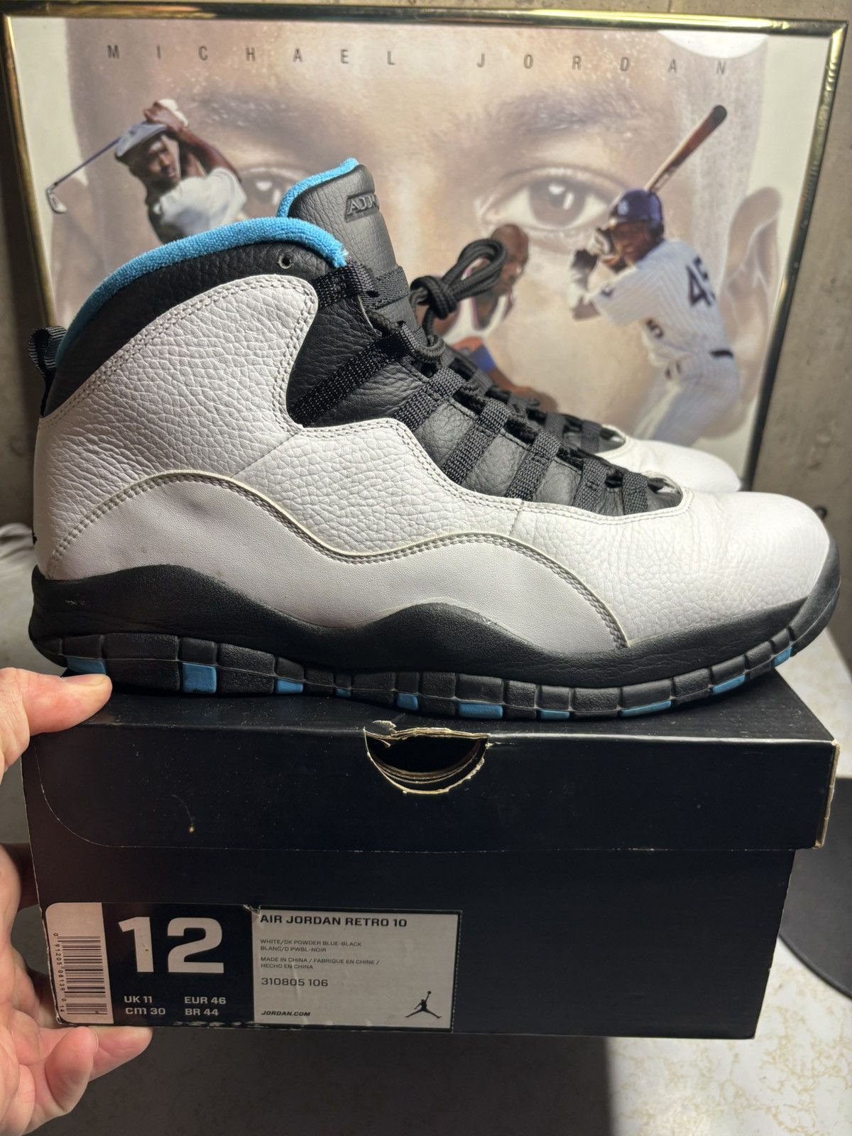 Jordan Brand Jordan Retro 10 ‘powder blue’ Size US 12 / EU 45 - 1 Thumbnail
