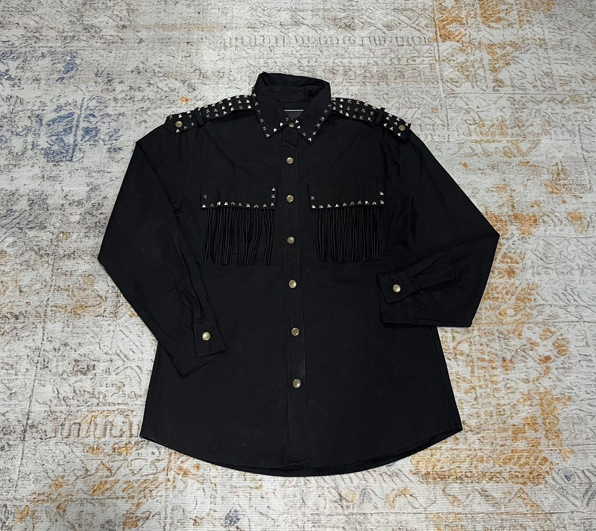 Japanese Brand MIMI Gothic Punk Fringe Snap Button Size US L / EU 52-54 / 3 - 1 Thumbnail