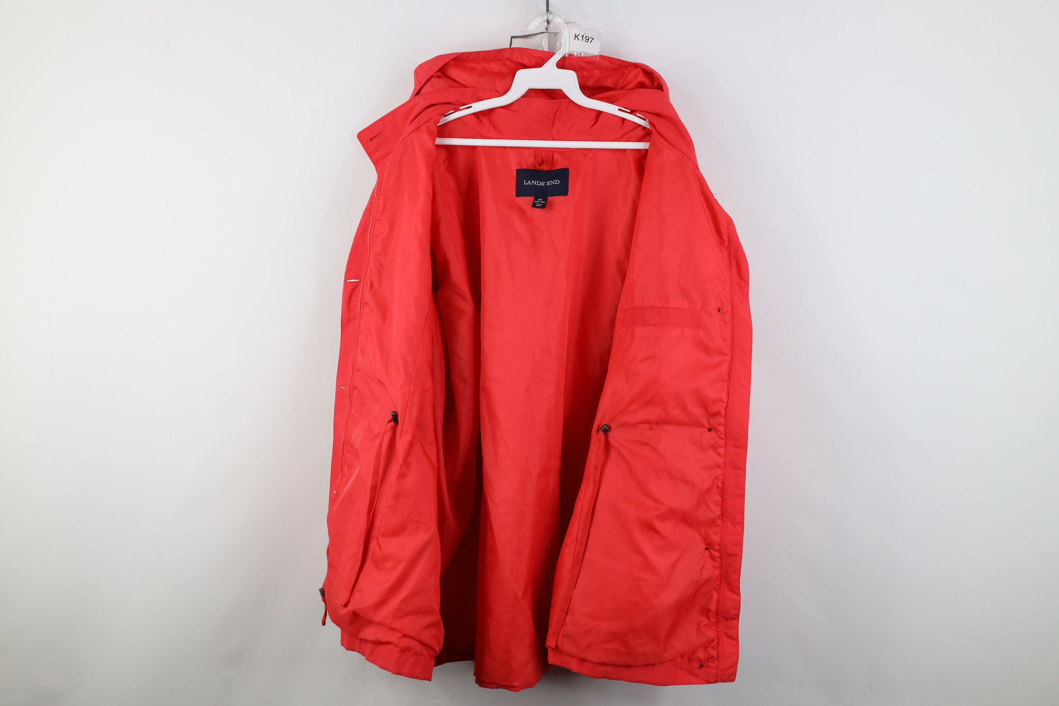 Lands' End Vintage Y2K Lands End Hooded Windbreaker Rain Jacket Coat Size 3XL / US 20-22 - 11 Thumbnail