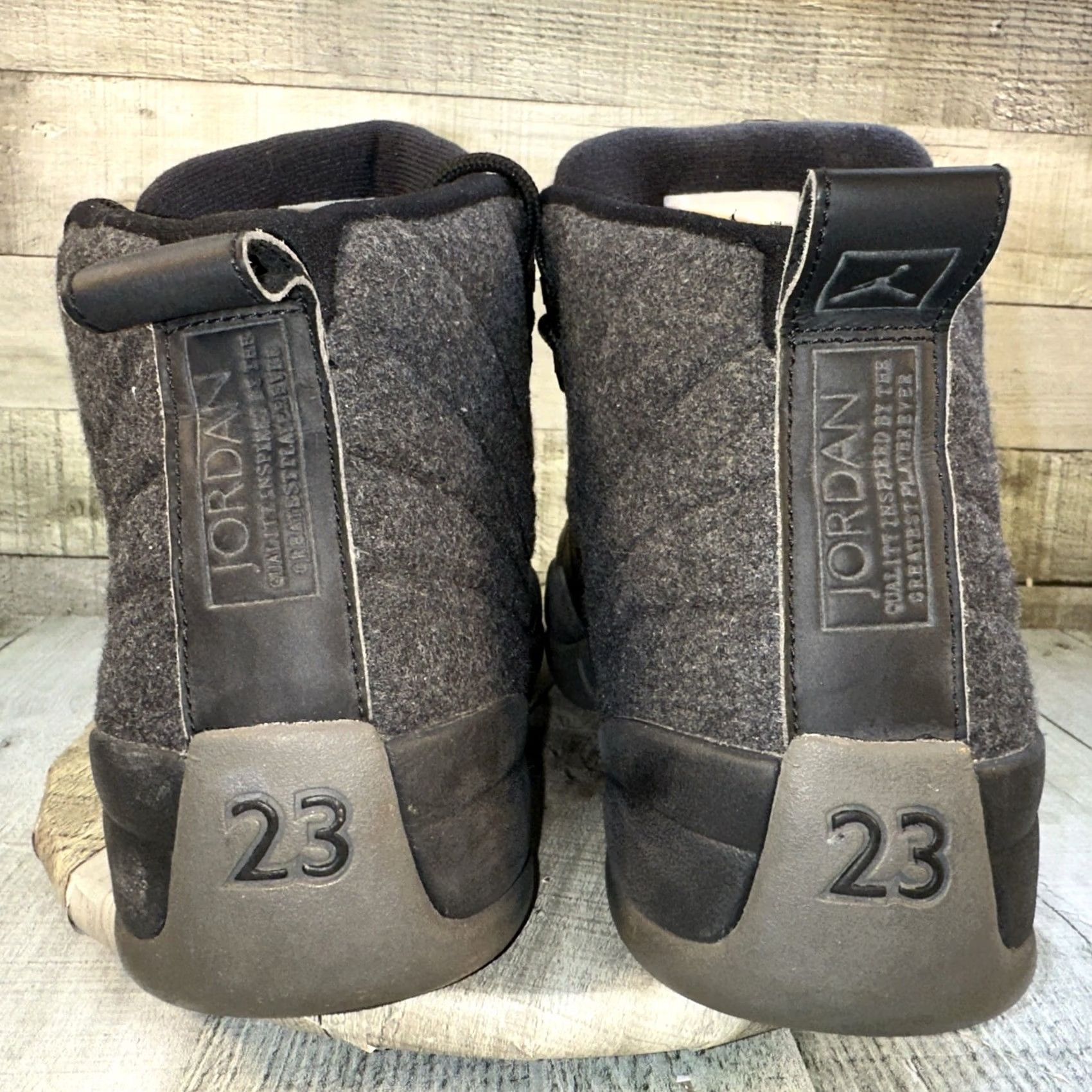 Jordan Brand Size 12 Air Jordan 12 Retro Wool Sneaker Mens Gray Size US 12 / EU 45 - 6 Thumbnail