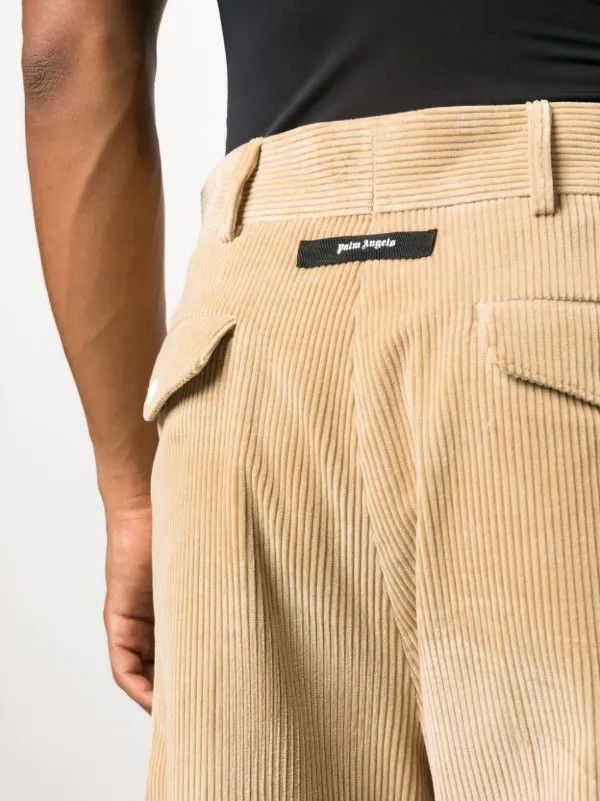 Palm Angels o1y0325 Logo Casual Pant in Beige Size US 32 / EU 48 - 3 Thumbnail