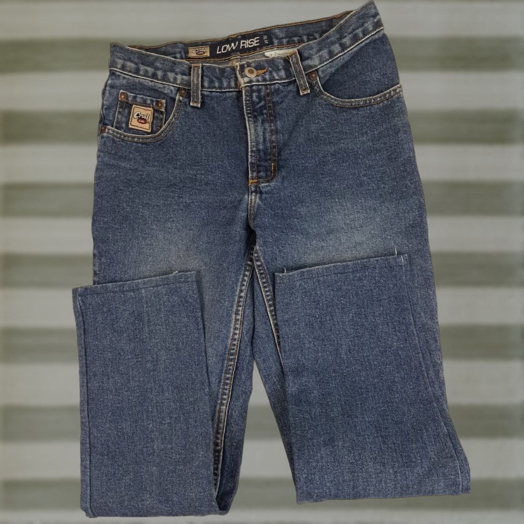 Vintage VINTAGE Cruel Girl Jeans | Denim Low-Rise 28x29 5-Pocket Women Blue Jeans Tailored Hemmed Inseam 27-28 | Regular Fit Size 28" / US 6 / IT 42 - 1 Thumbnail