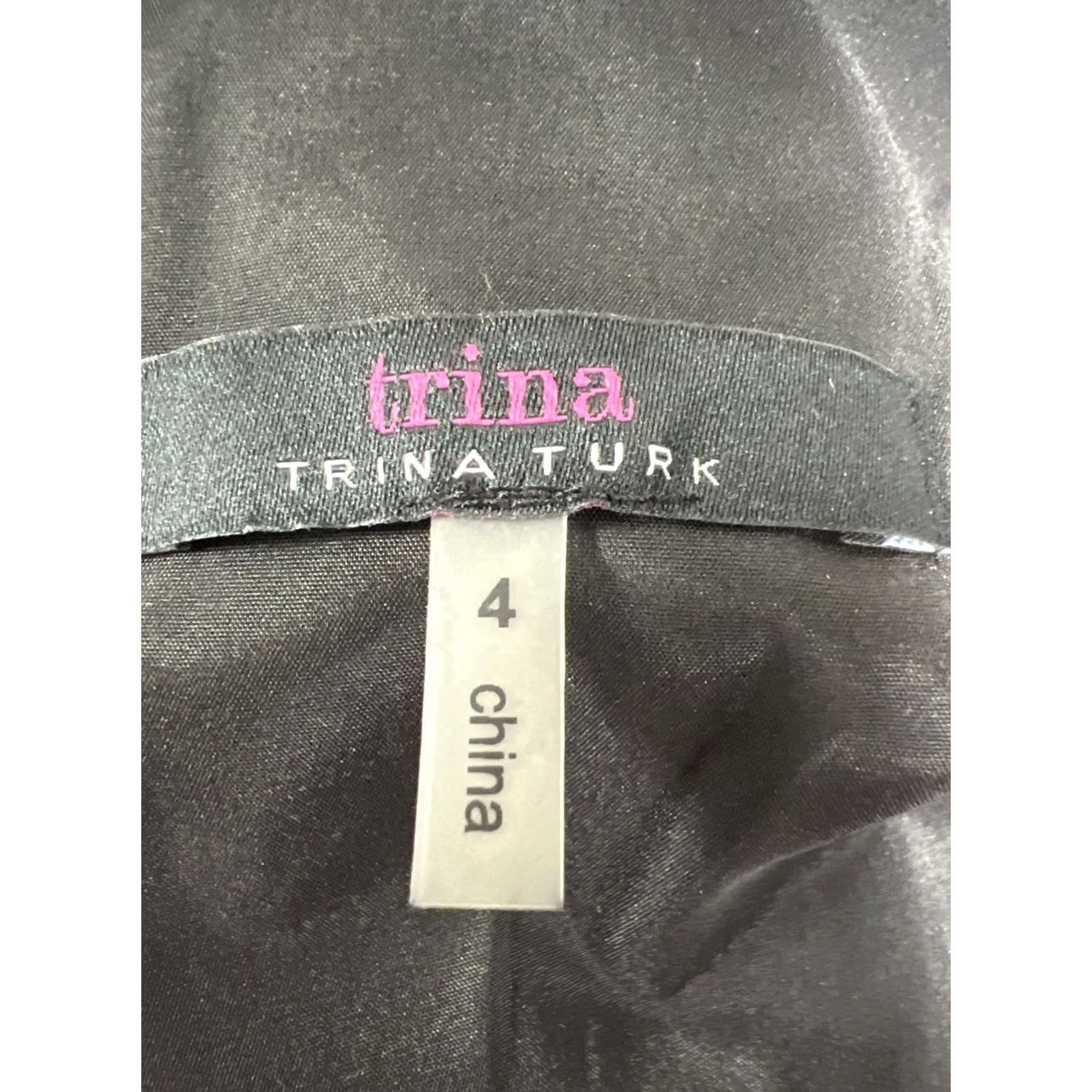 Trina Turk Trina Turk Style Sheath Dress Women’s 4 Black White Abstract Print Ponte Size S / US 4 / IT 40 - 6 Thumbnail