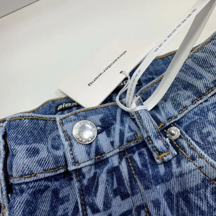 Alexander Wang Alexander Wang SS24 Logo Print Straight Denim Pants - Size 25" / US 0 / IT 36 - 8 Thumbnail