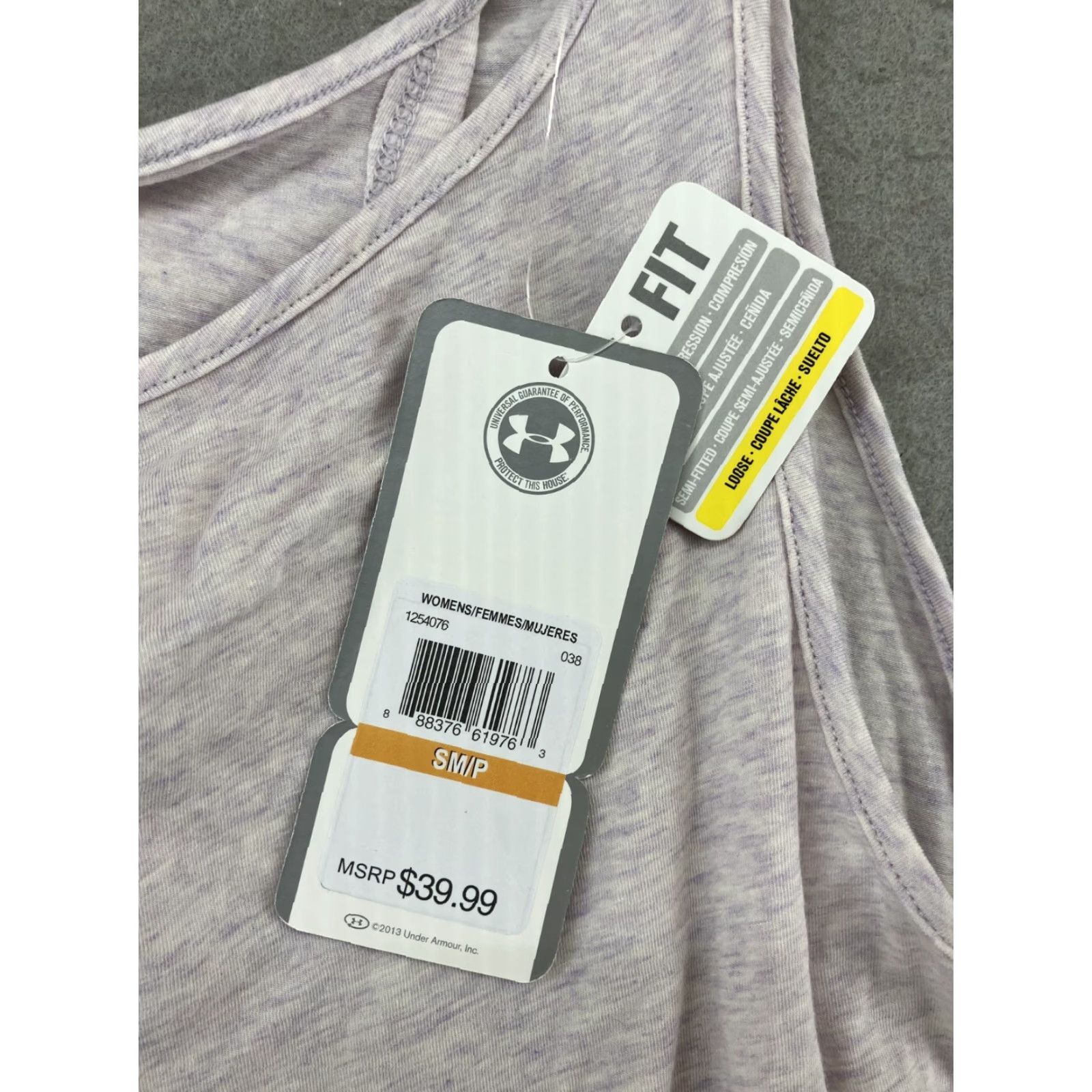 Under Armour Under Armour Tank Top Womens S All Season Gear Light Purple Sleeveless Racerback Slit Adjustable Loose Fit Pullover Activewear Shirt Size S / US 4 / IT 40 - 4 Thumbnail