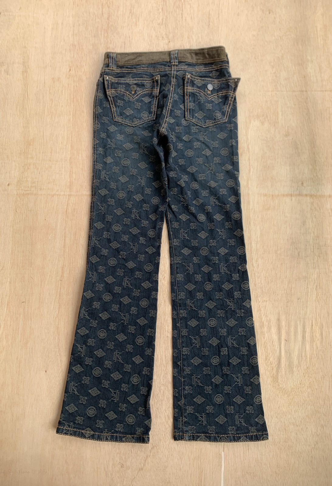 Hysteric Glamour × Japanese Brand Vintage Monogram Flare Bootcut Pants Size US 28 / EU 44 - 2 Thumbnail