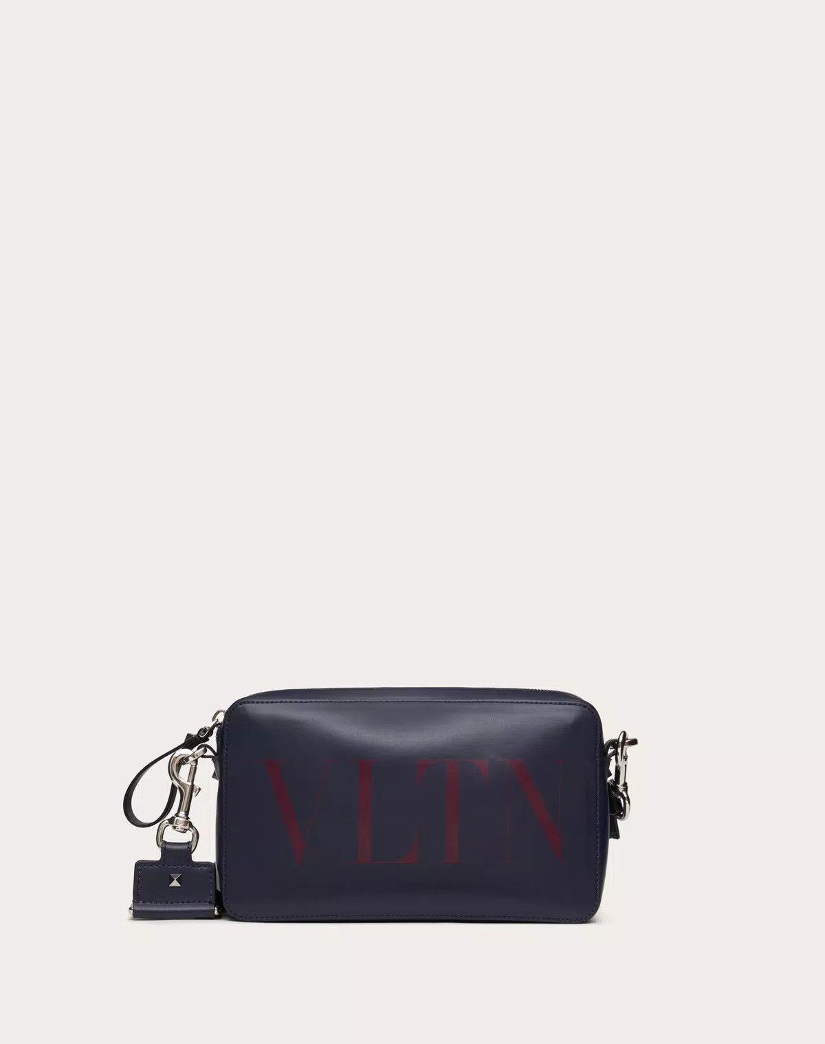 Valentino oc11z0725 Size: OS/ Vltn Leather Crossbody Bag in Navy Blue Size ONE SIZE - 1 Thumbnail