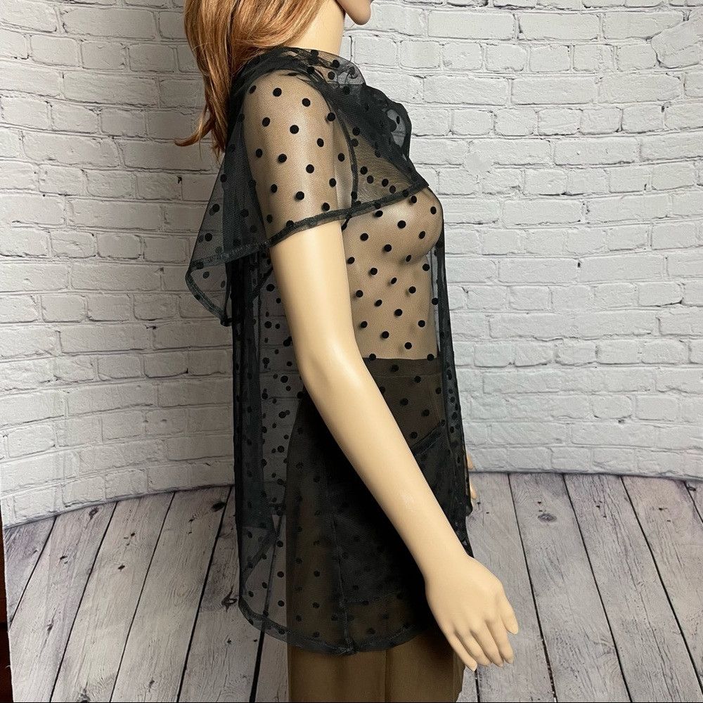 Other Megan Brogden Sheer Polka Dot Black Sleeveless Top Size M Size M / US 6-8 / IT 42-44 - 3 Thumbnail