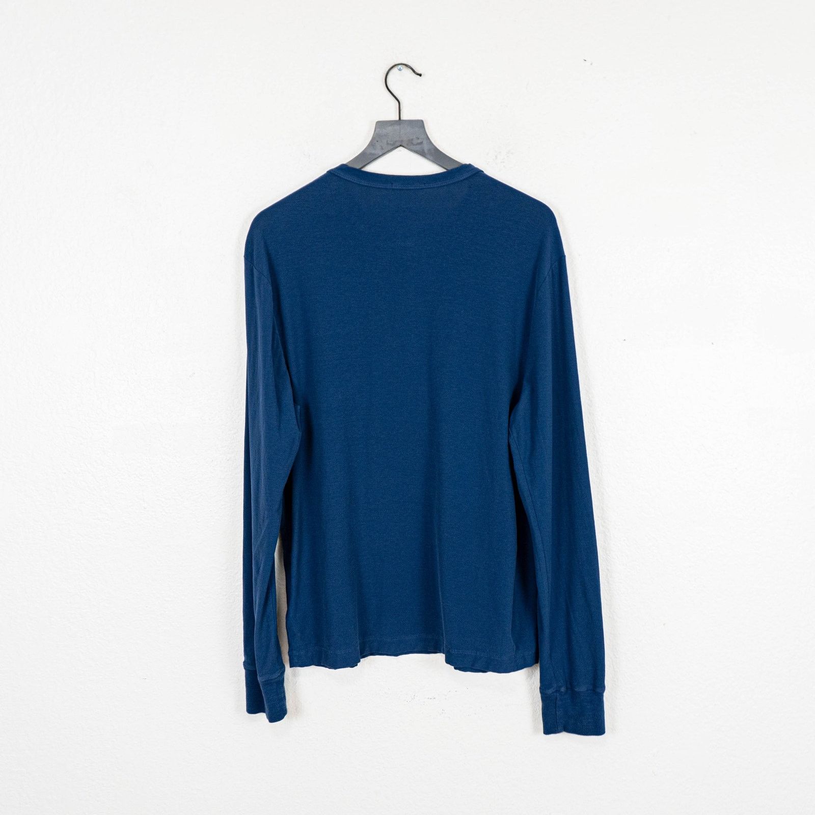 James Perse JAMES PERSE Standard Long Sleeve Henley Shirt Blue cotton 2 Size US M / EU 48-50 / 2 - 4 Thumbnail