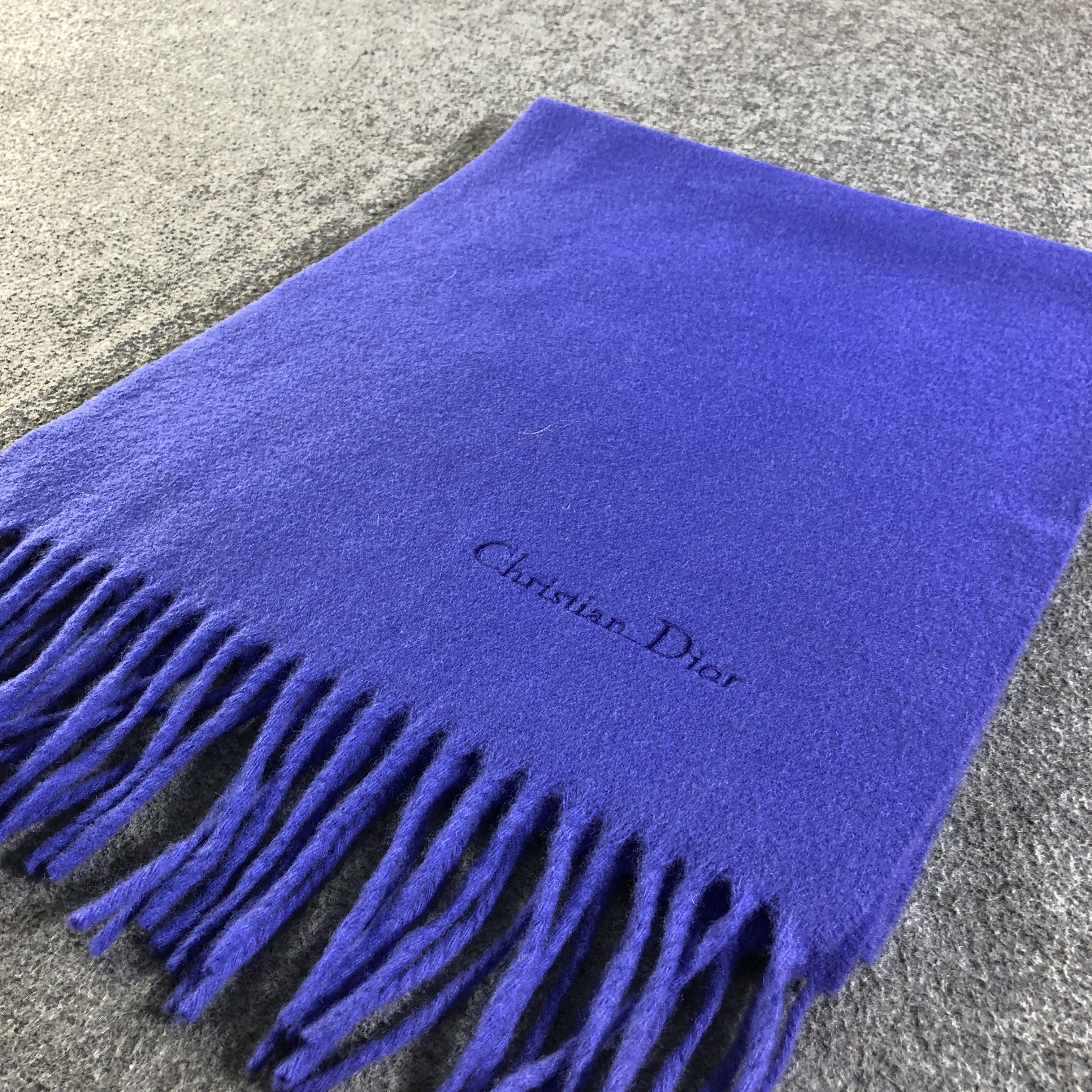 Christian Dior Monsieur Christian Dior Plain Wool Scarf Muffler V2681 Size ONE SIZE - 3 Thumbnail