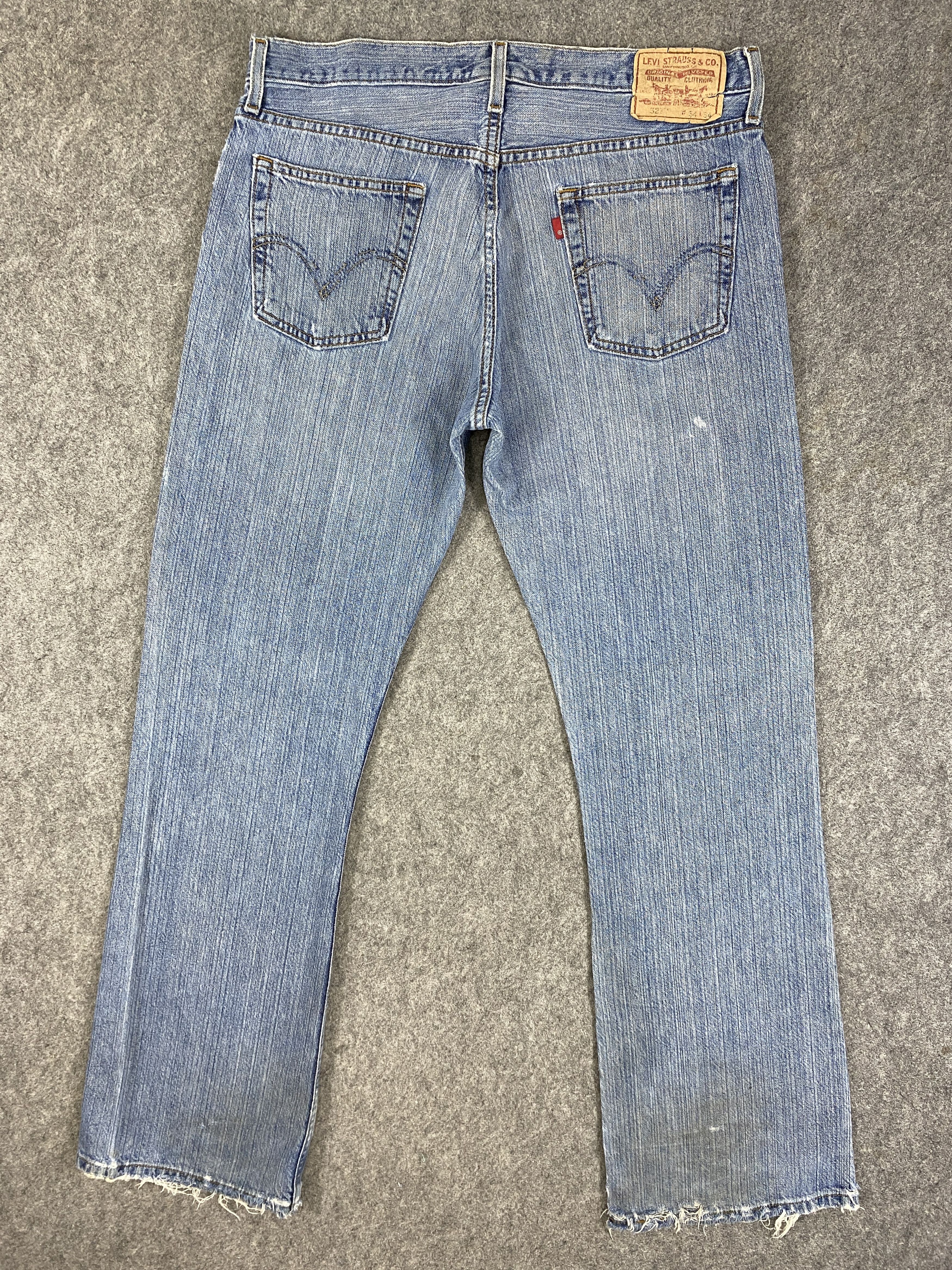 Levi's Blue Vintage Levi's 527 Jeans 35x33 Denim -JN2167 Size US 35 - 2 Thumbnail