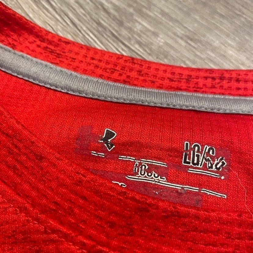 Under Armour Under Armour Red Athletic Long Sleeve Shirt Men Large Bin J- Size US L / EU 52-54 / 3 - 2 Thumbnail