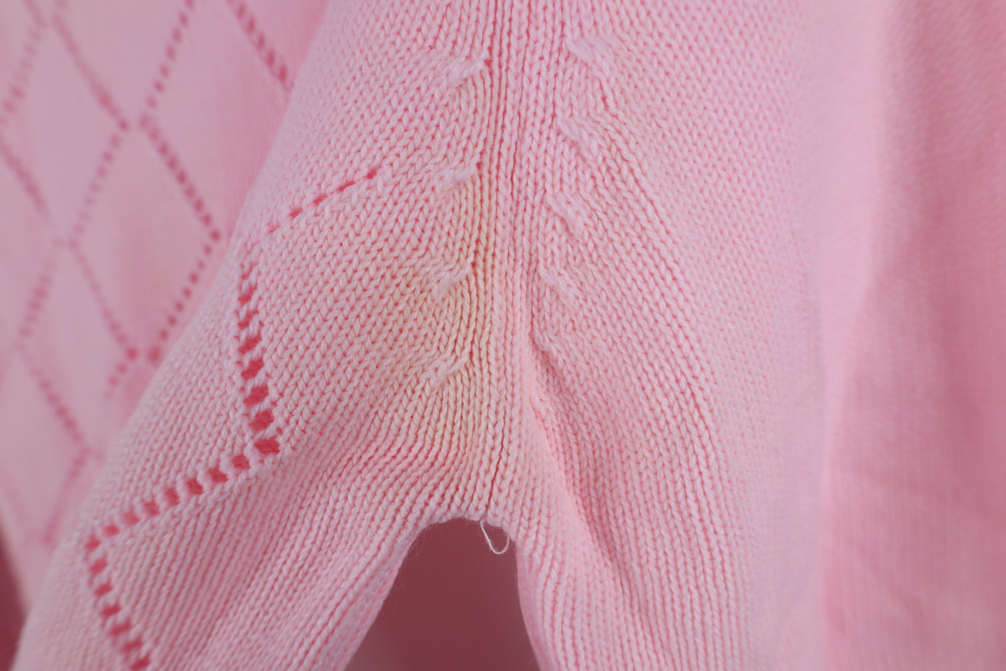 Vintage Vintage 60s 70s Streetwear Knit Back Zip Sweater Pink Size XS / US 0-2 / IT 36-38 - 8 Thumbnail