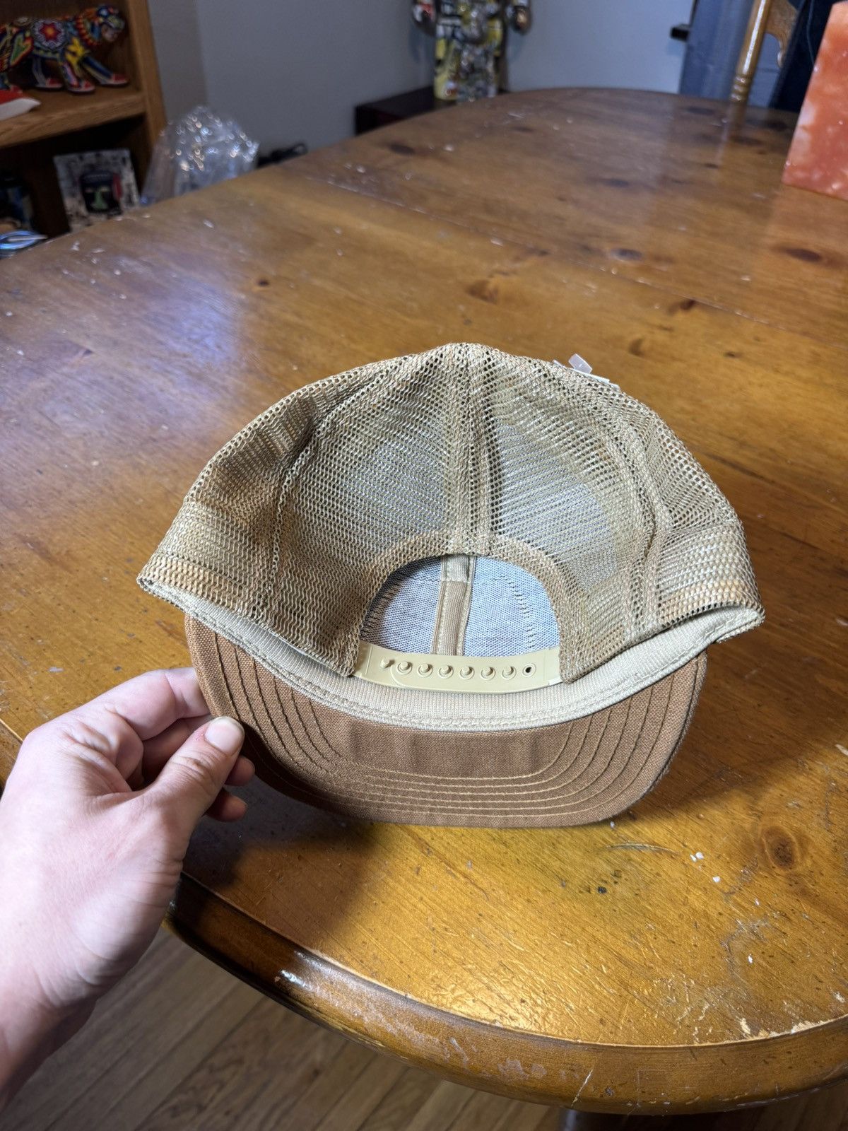 Carhartt × Vintage VTG 1989 Carhartt Centennial Eagle Patch Trucker Hat USA Size ONE SIZE - 4 Thumbnail