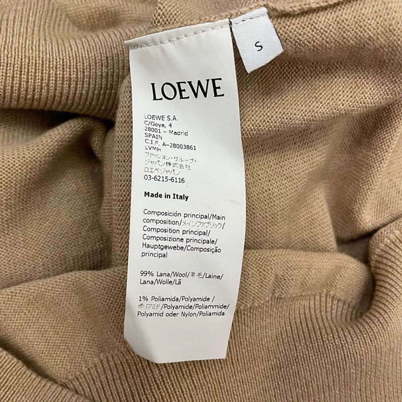Loewe loewe Brown chest large knit logo round-neck wool sweater 2 Size US S / EU 44-46 / 1 - 6 Thumbnail