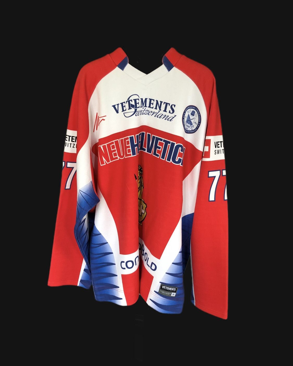 Vetements Helvetica Hockey Jersey Ss20