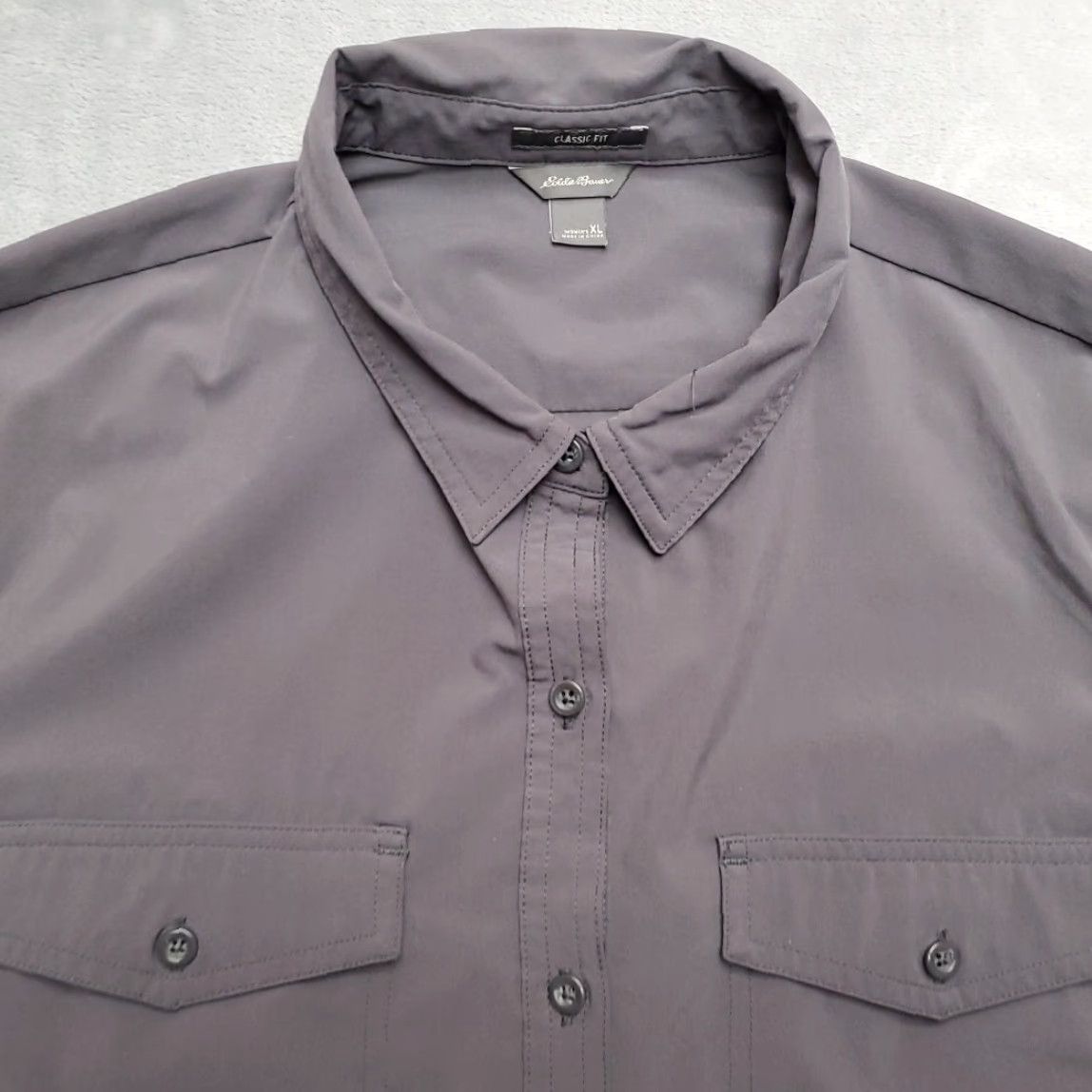 Eddie Bauer VINTAGE Eddie Bauer Shirt Womens XL Gray Long Sleeve Performance Stretch Outdoors Hiking Mens? Size XL / US 12-14 / IT 48-50 - 2 Thumbnail
