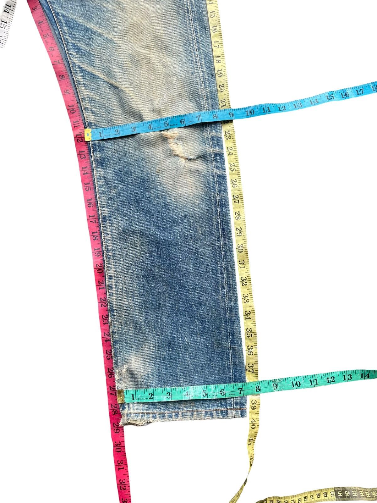 HRMTG Vintage Iron HR Market Selvedge Distresed Denim Size US 31 - 15 Thumbnail