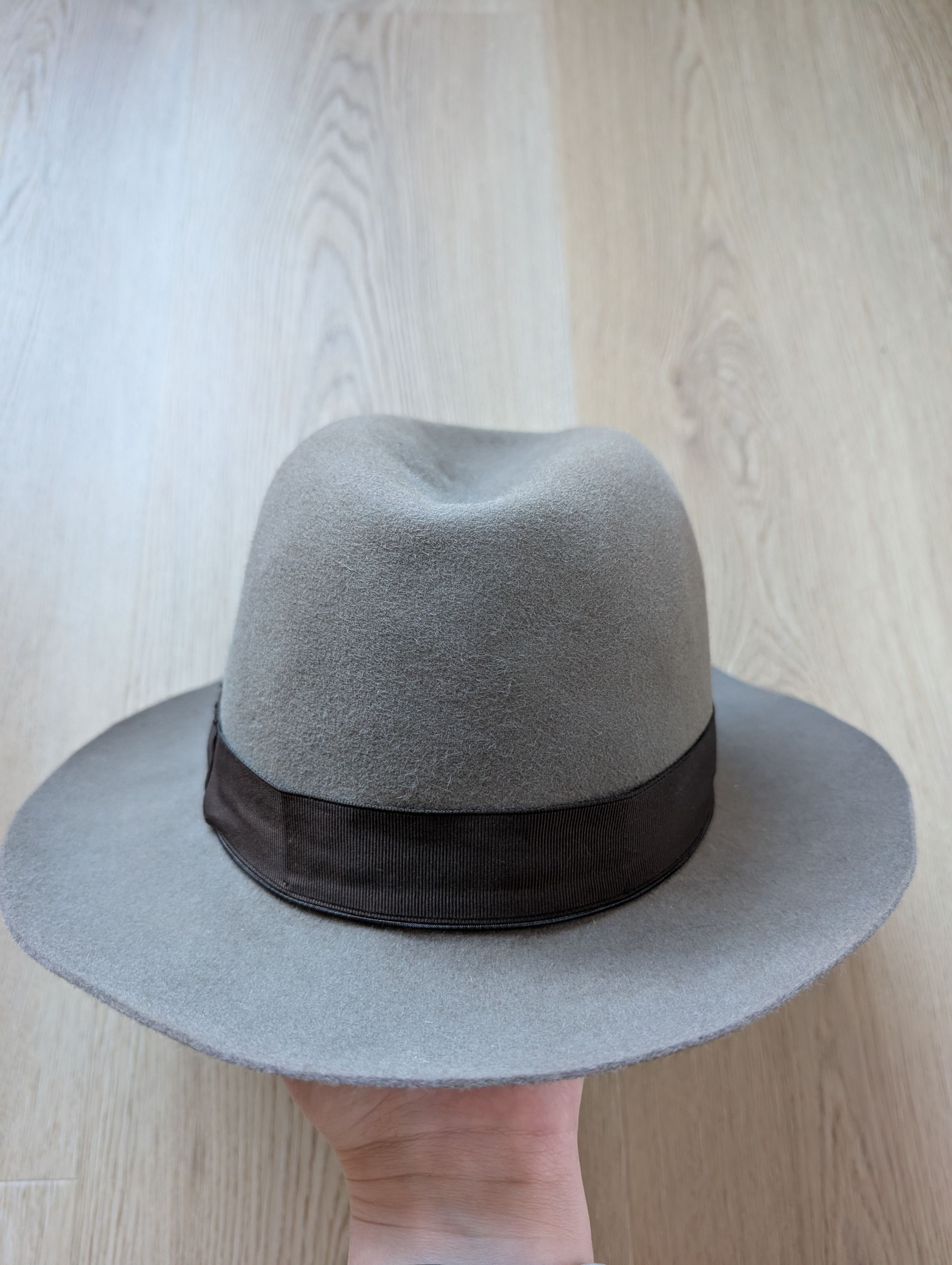 Borsalino Borsalino Italy Men's Classic Grey Fedora Fur Felt Hat Sz 58 Size ONE SIZE - 3 Thumbnail