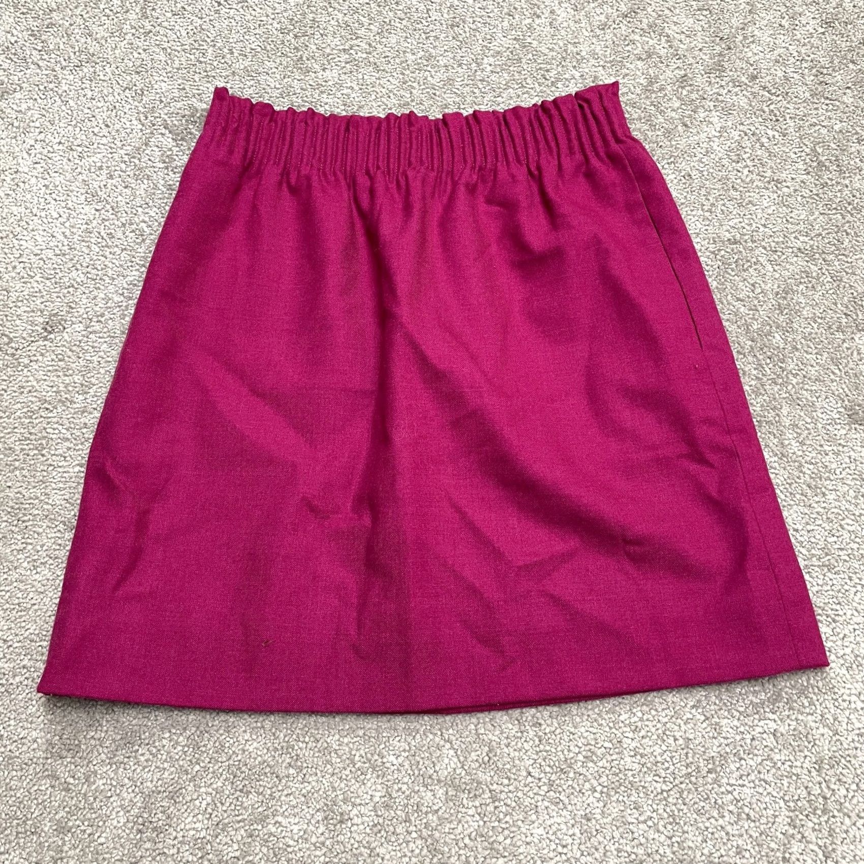 J.Crew J.CREW Skirt Womens 00 Pink Wool Blend Pleated Pencil Elastic Waist Pocket Lined Size 24" / US 00 / IT 34 - 2 Thumbnail