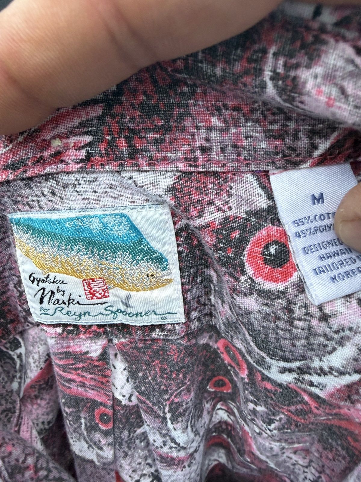 Reyn Spooner Reyn Spooner Gyotaku Naoki Men's M Hawaiian Red Onaga Fish Size US M / EU 48-50 / 2 - 4 Thumbnail