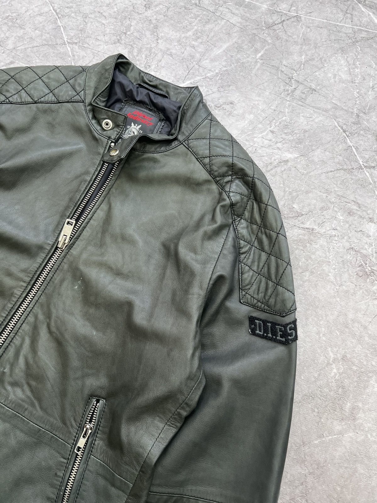 DIESEL レザー ジャケット　y2k VINTAGE DIESEL RACING Y2K LEATHER JACKET HYPE MOTO