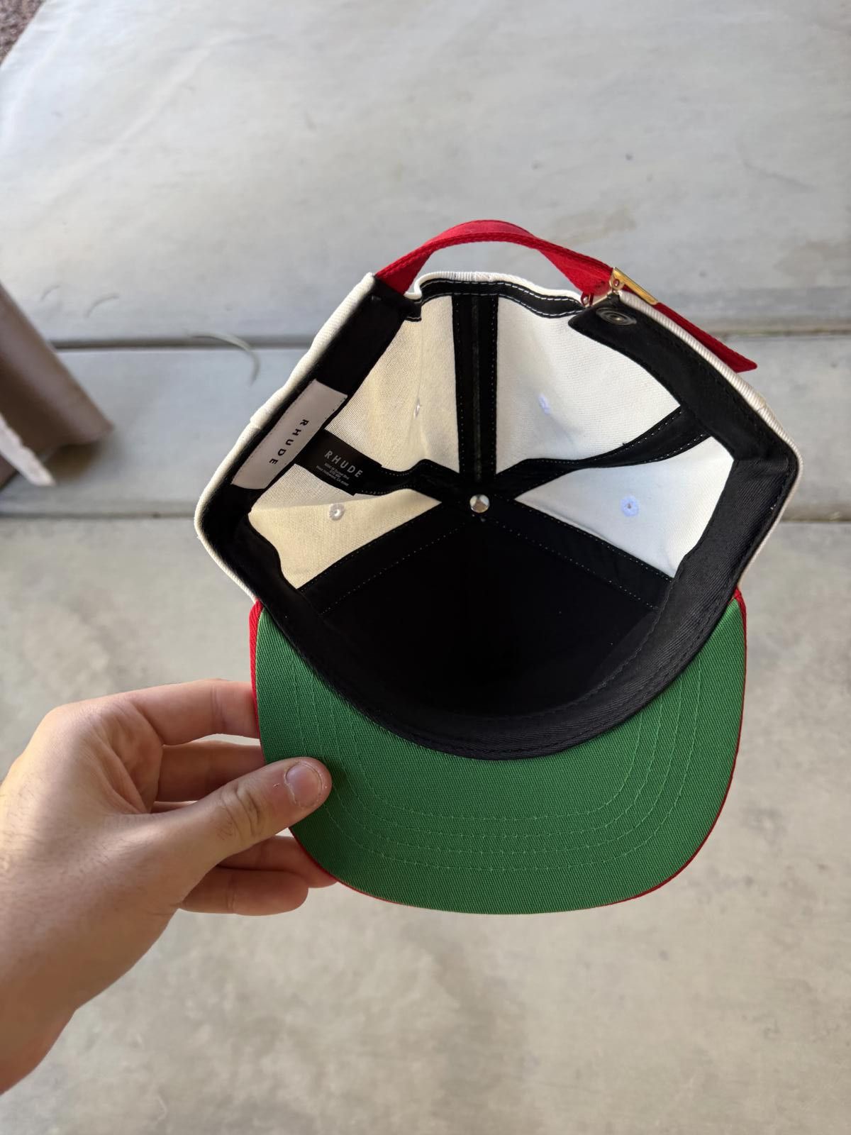 Rhude Rhude Trophy Racing Hat White Red World Championship Hat Size ONE SIZE - 4 Thumbnail