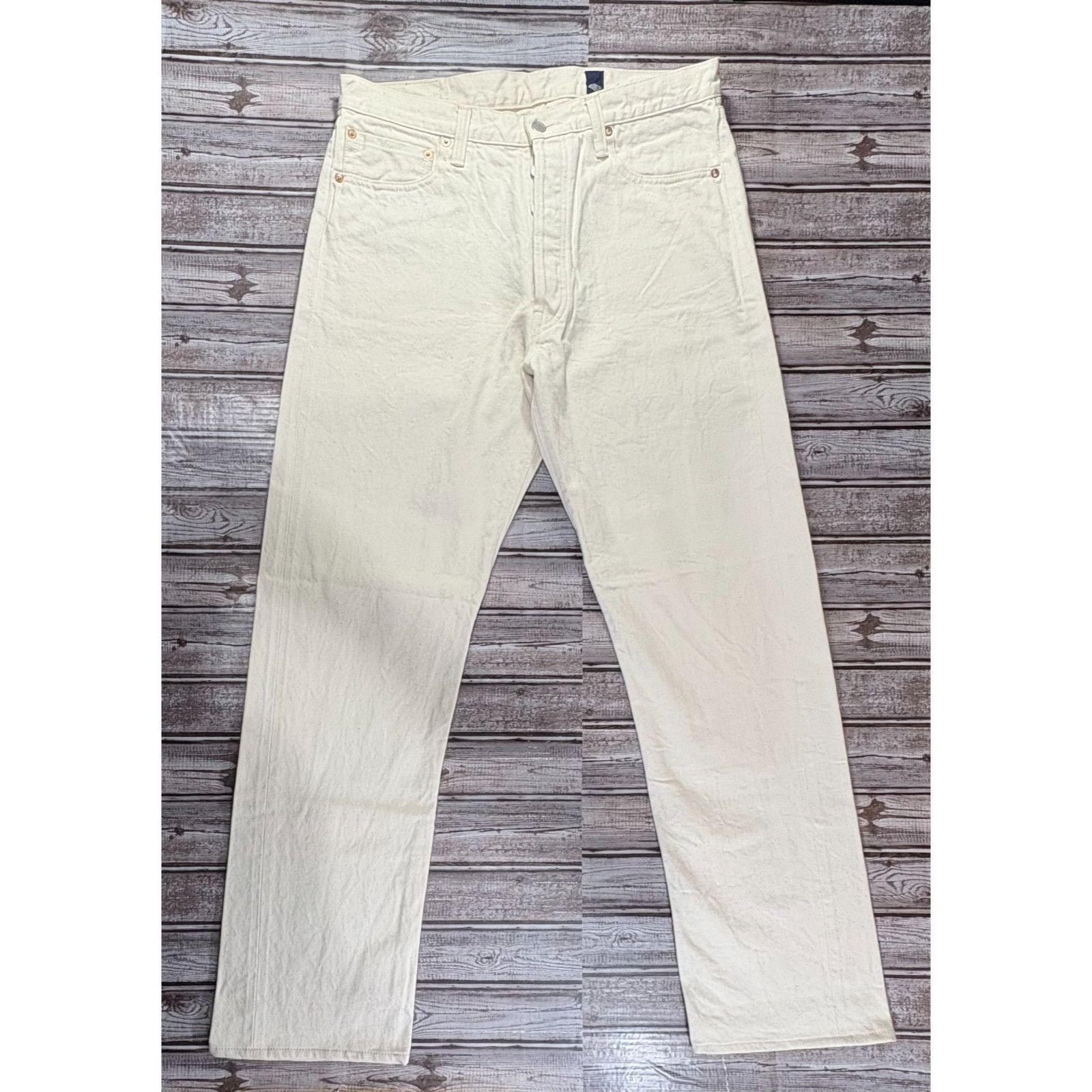 Rubato Rubato Undyed Selvedge Denim Jeans size 33 color Cream Natur Size US 33 - 1 Thumbnail