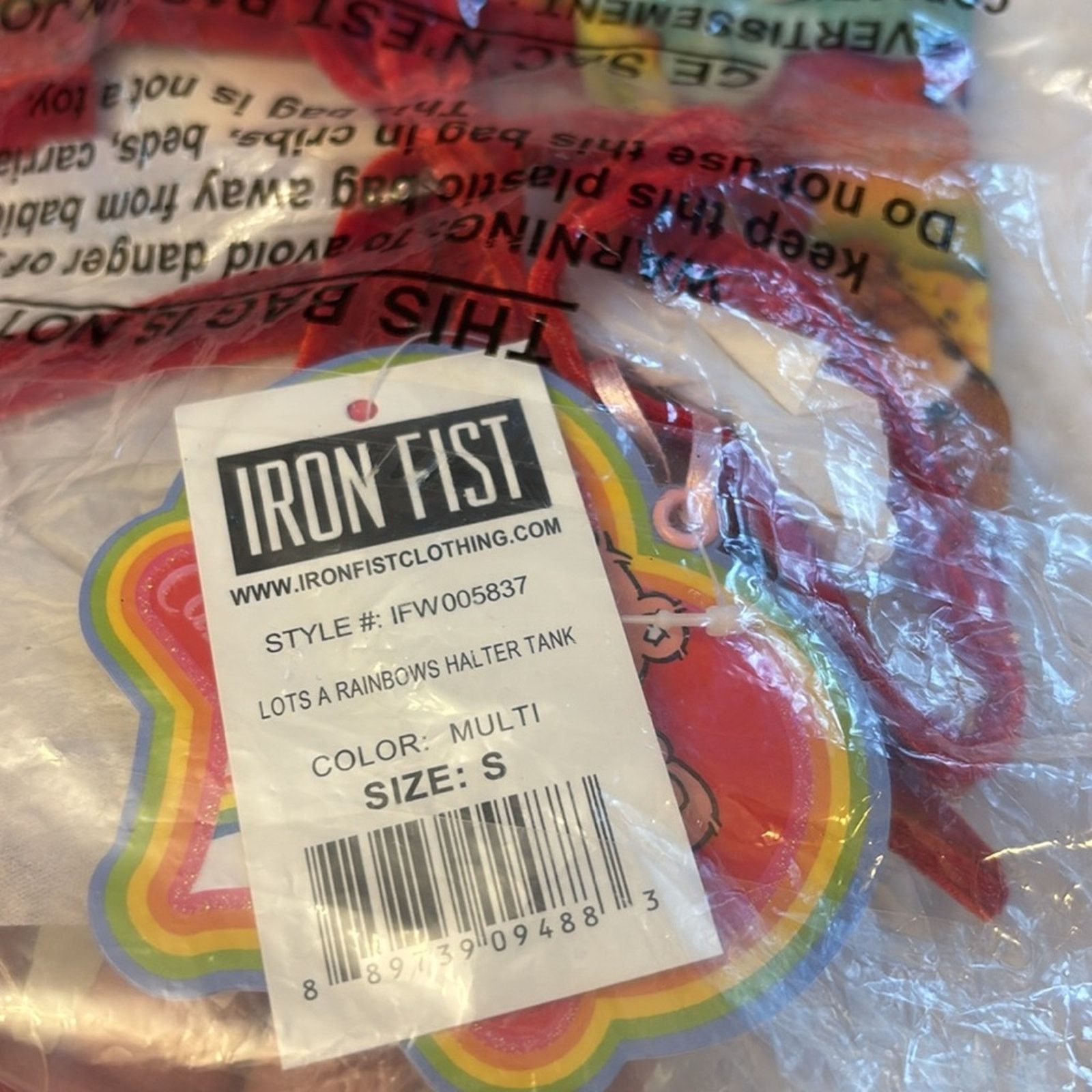 Iron Fist Iron Fist Care Bears Lots A Rainbows S Halter Tank Top Crop Size S / US 4 / IT 40 - 5 Thumbnail