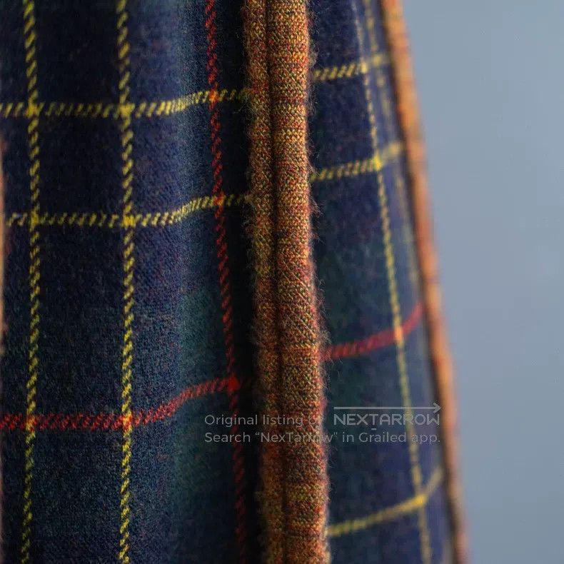 Comme des Garcons Comme Des Garcons Brown green check spliced half skirt Size 23" - 7 Thumbnail