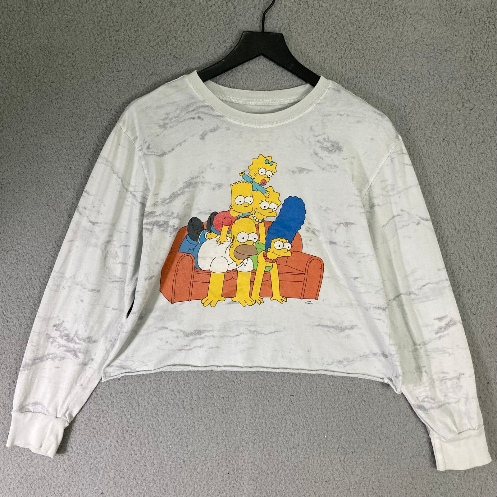 The Simpsons The Simpsons Women's M/L Long Sleeve Cropped Top Size M / US 6-8 / IT 42-44 - 2 Thumbnail