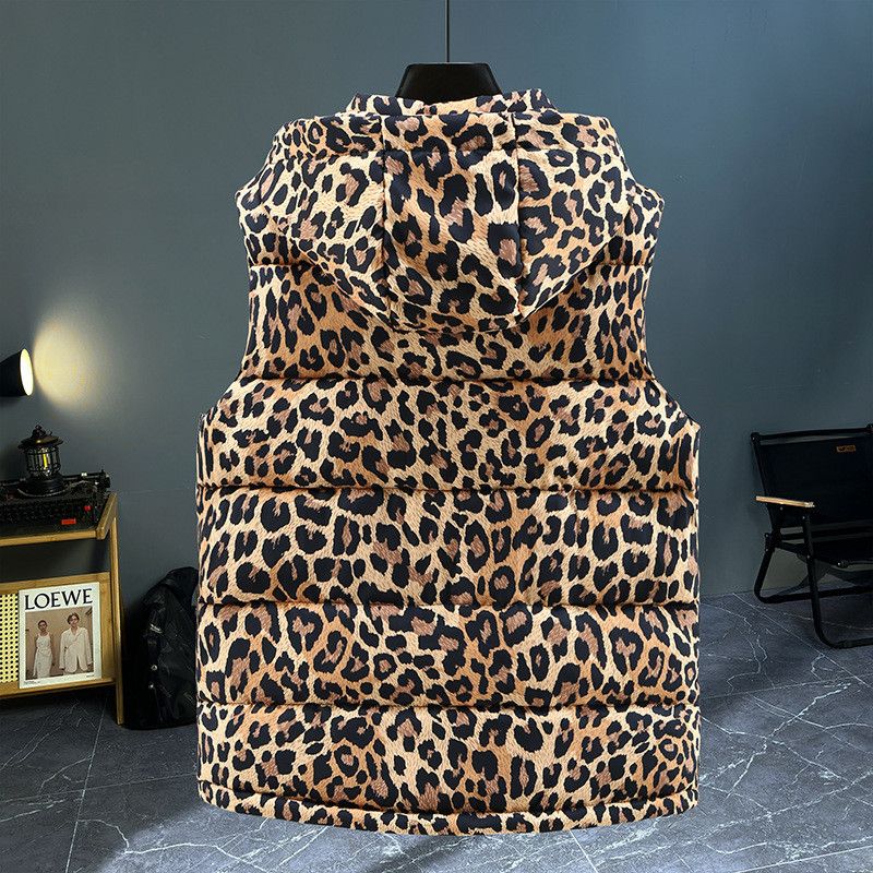 Japanese Brand × Vintage Leopard cotton padded hooded vest Size US L / EU 52-54 / 3 - 3 Thumbnail